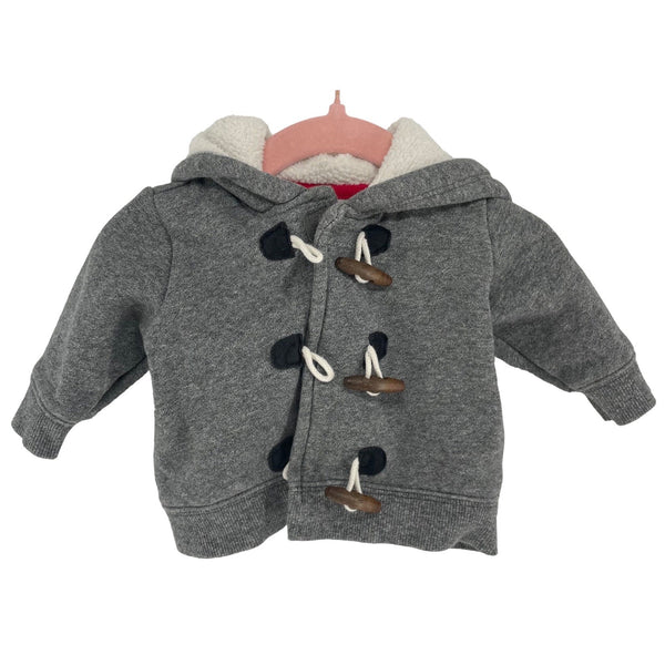 Carter's Boy's Baby Size 3 Months Grey Toggle Button Hoodie Jacket