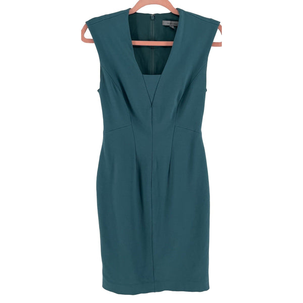 Classiques Entier Women's Size 0 Teal Sleeveless Sheath Dress