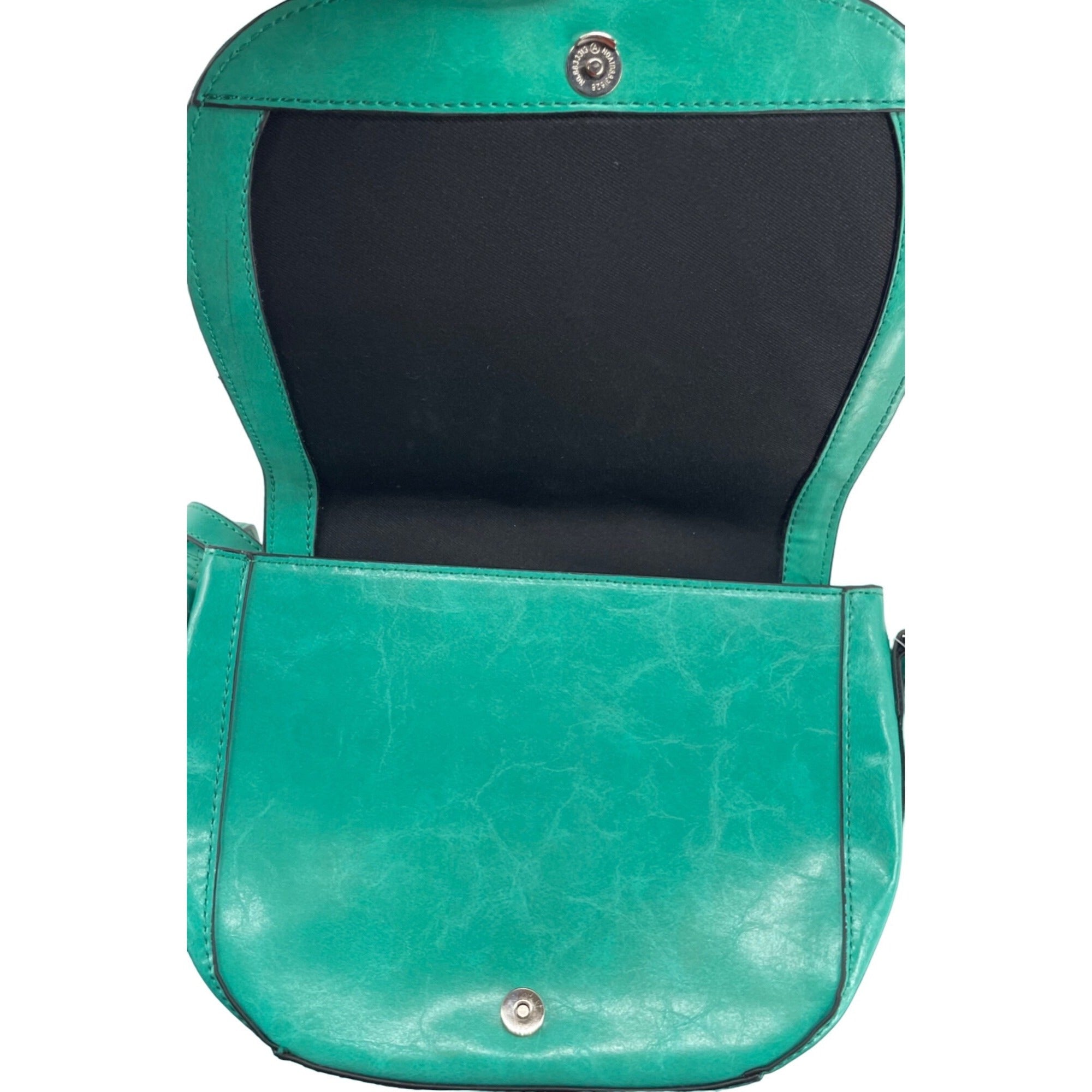 NWT Van Heusen Women's Teal Green Leather Satchel Shoulder Bag