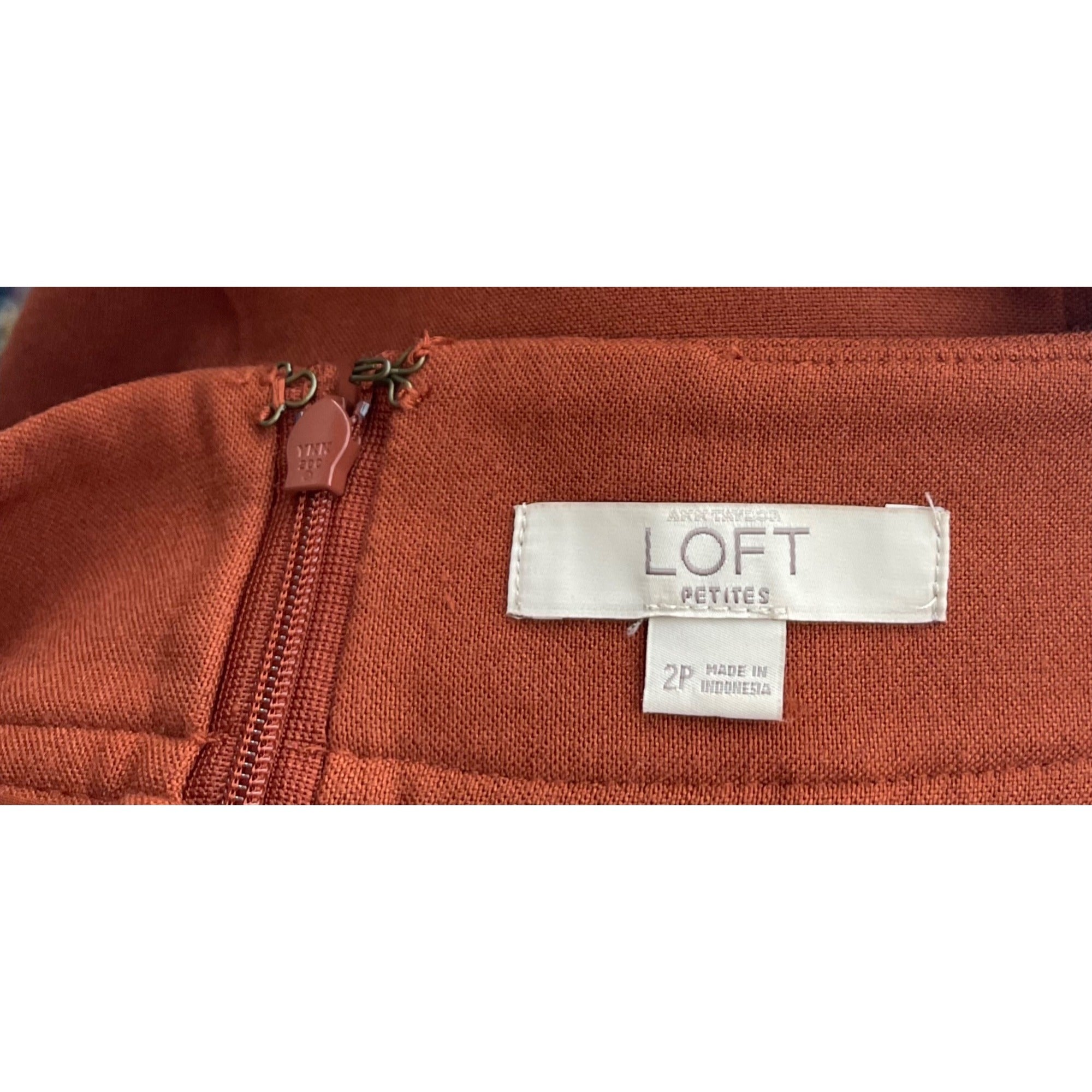 LOFT Women's Size 2P Burnt Orange Pencil Skirt