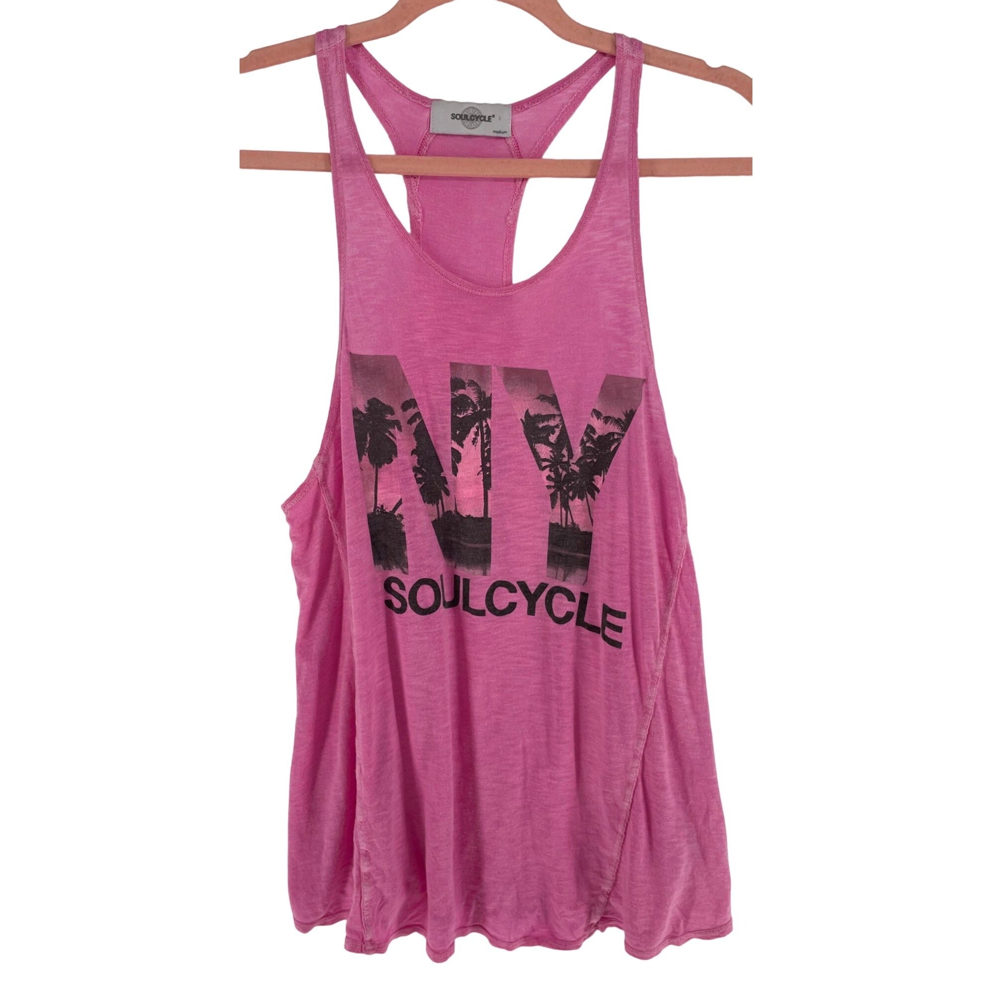 Soul Cycle New York Hot Pink Cycling Exercise/Workout Tank Top