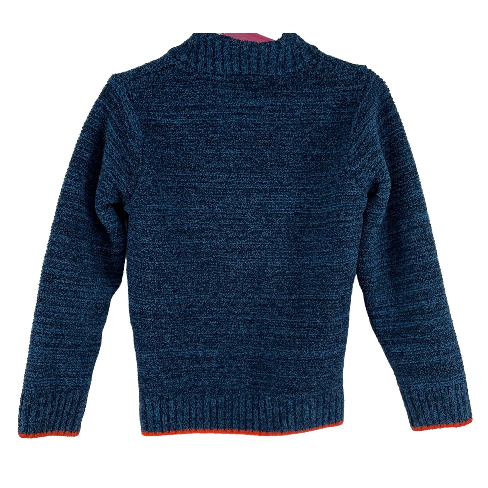 Joules Knitwear Boy's 5Yrs Blue & Orange Zip-Up Sweater