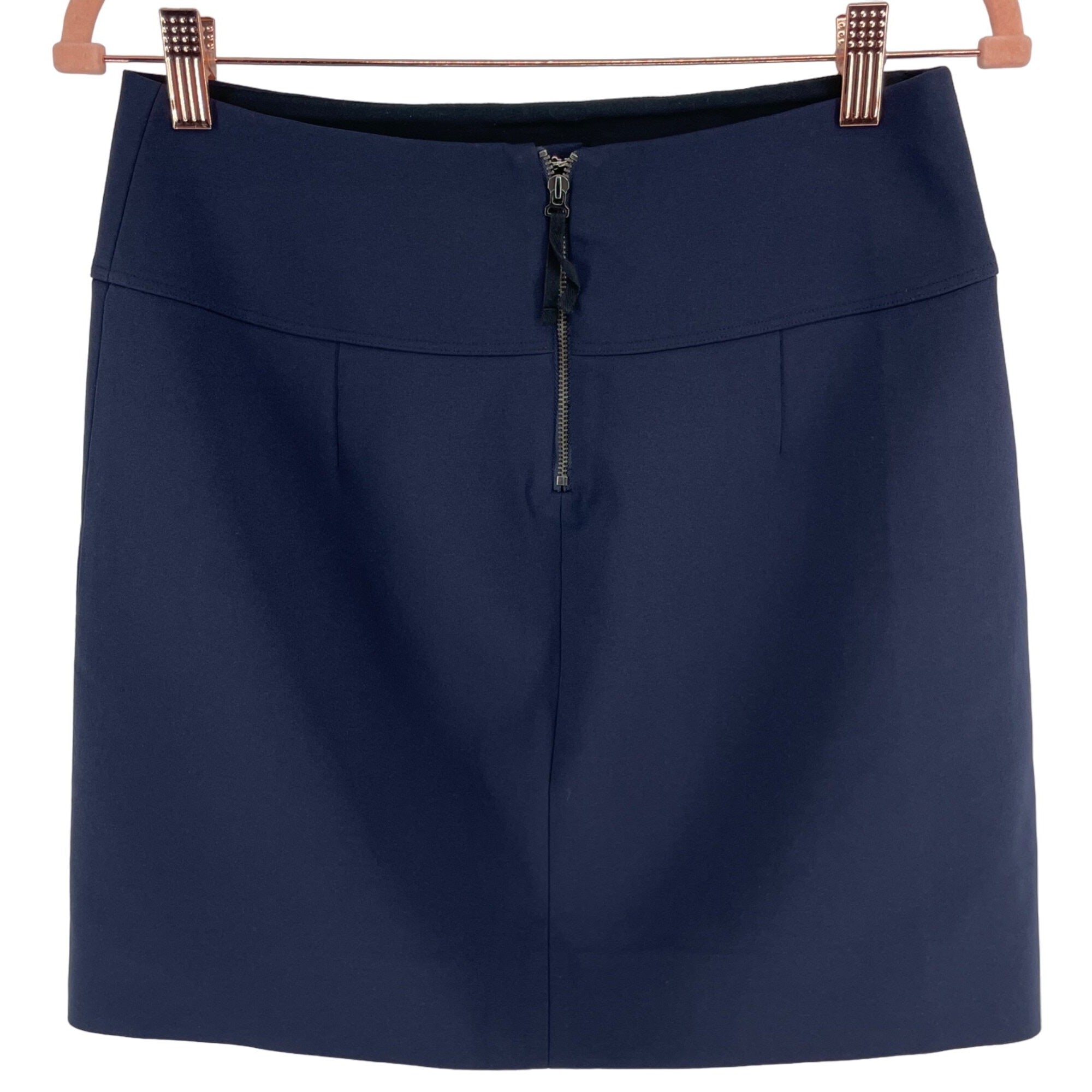 J. Crew Women's Size 2 Navy Blue Wrap Mini Skirt