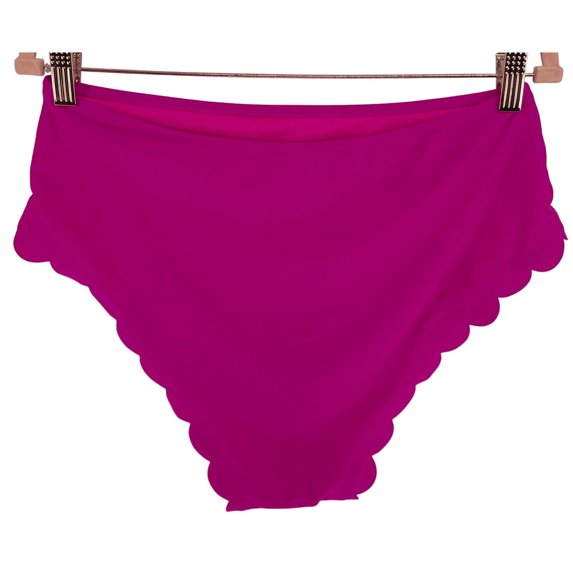 Xhilaration Women's Size XL Fuchsia Pink Ruffle Trim Swimsuit Bottoms