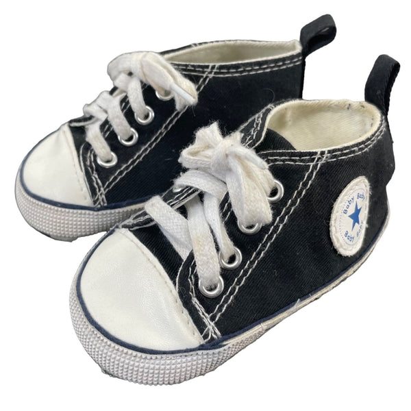 Baby Baby Boy's Size 2 Black & White Lace-Up Sneakers