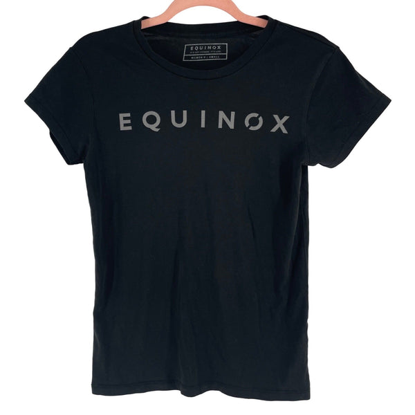 Equinox Women's Size Small Black & Grey Crew Neck Equinox T-Shirt