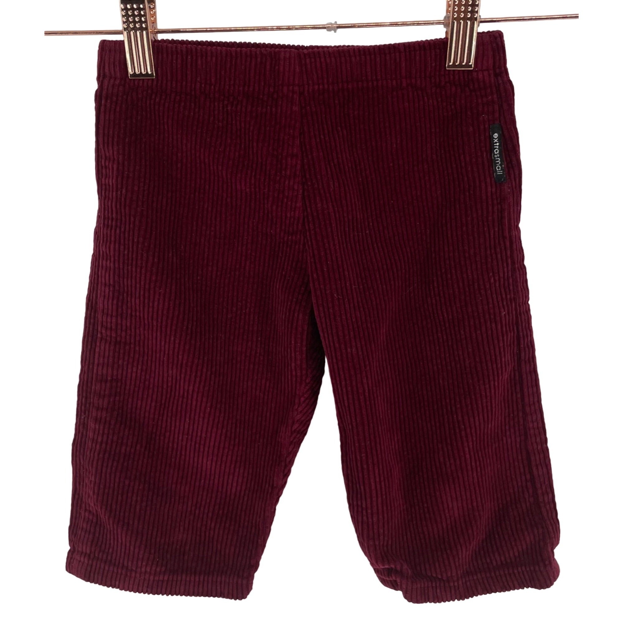 Girl's Baby Size 6-12 Months Burgundy Corduroy Straight-Leg Pants