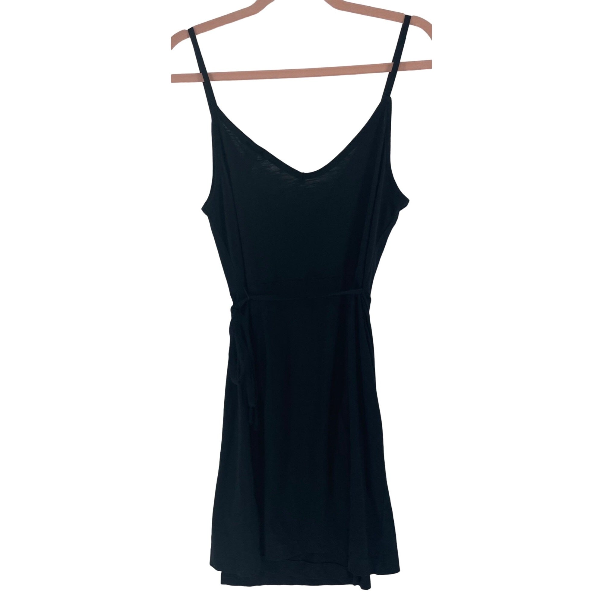 H&M Women's Size Small Black Spaghetti Strap Basic Mini Dress