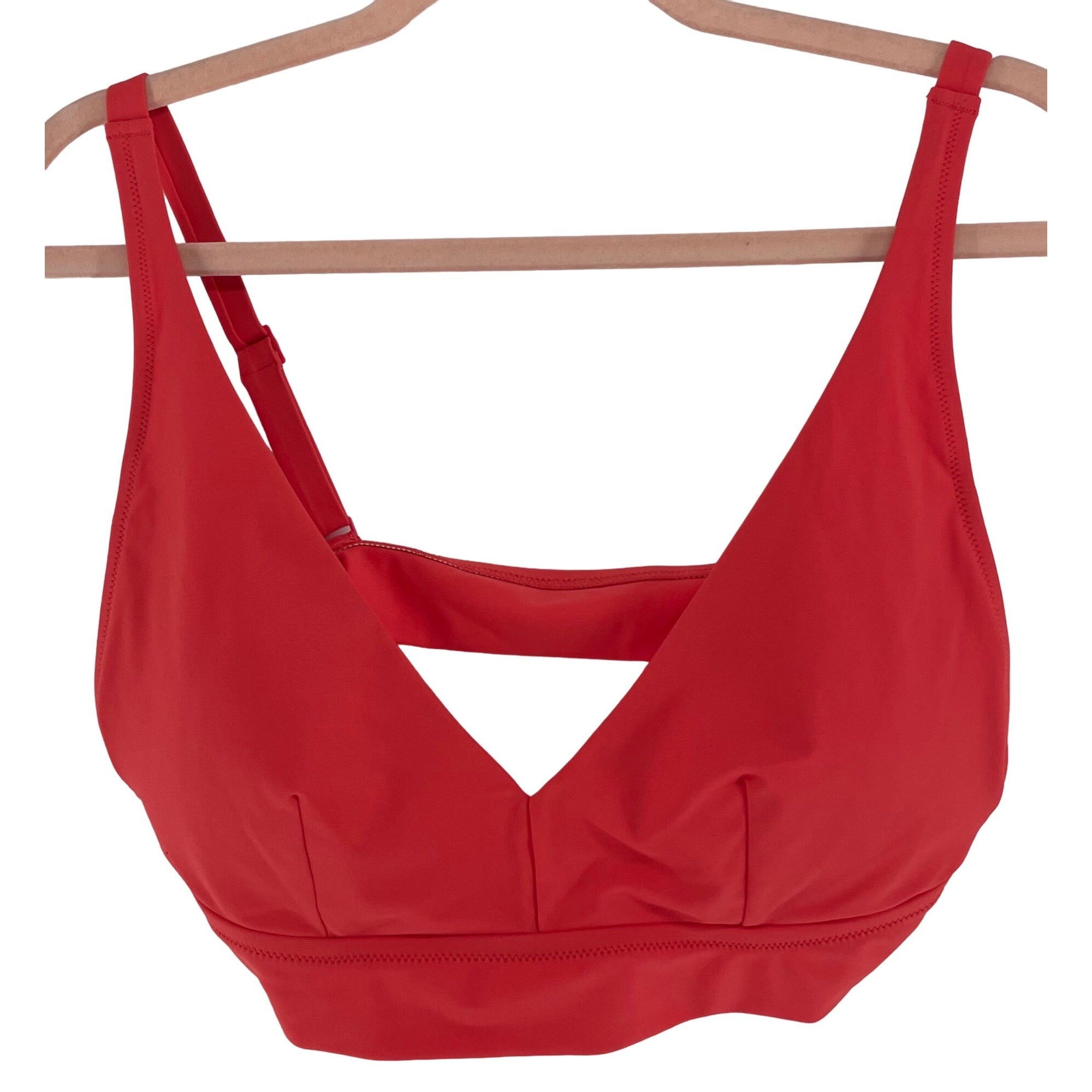 NWT Aerie Women's Size XL Coral Pink Padded Scoop Swimsuit Top