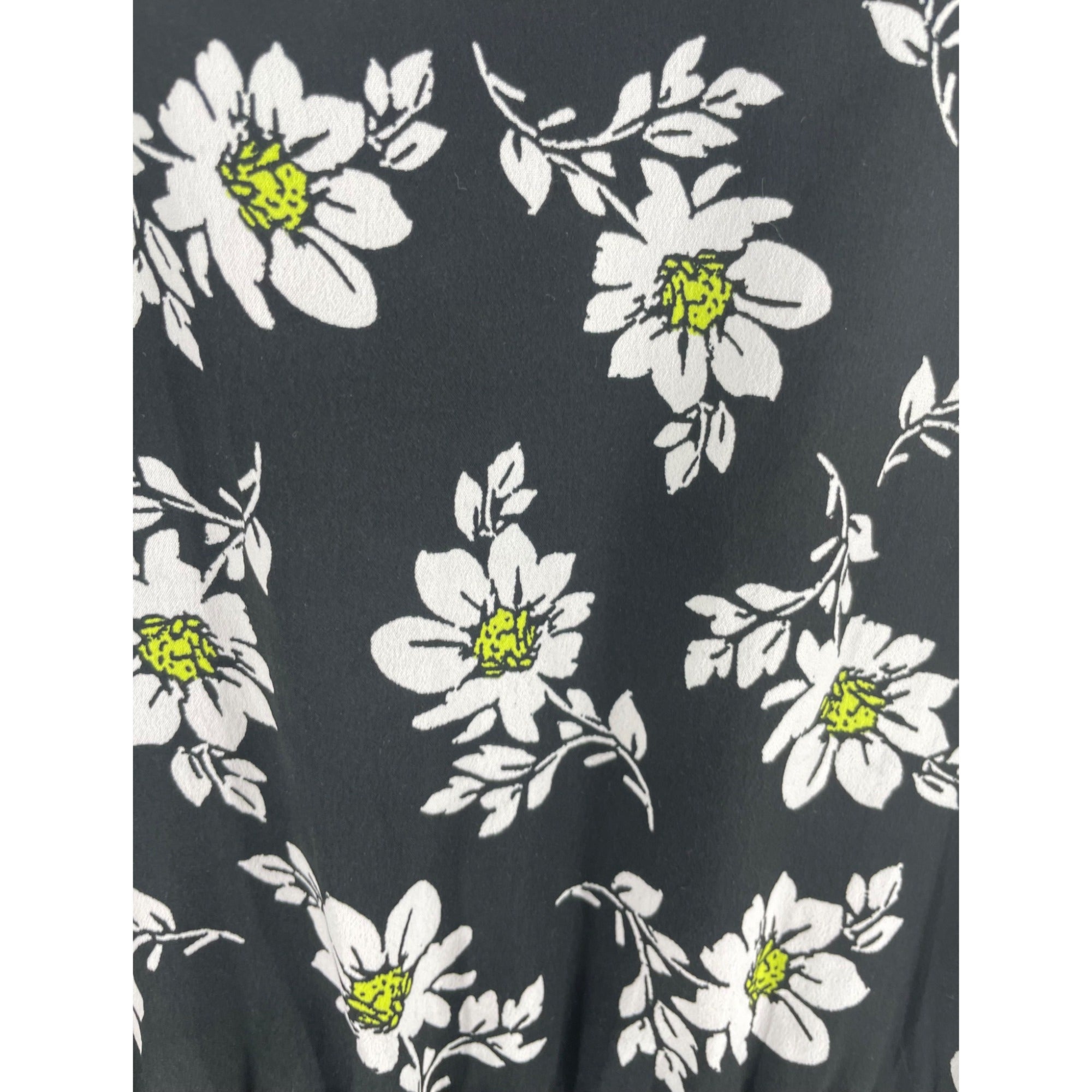 Atmosphere Women's Size 10 Black/White/Yellow Daisy Print Mini Dress