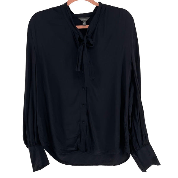 The Limited Women's Size Medium Black Long-Sleeved Button-Down Blouse