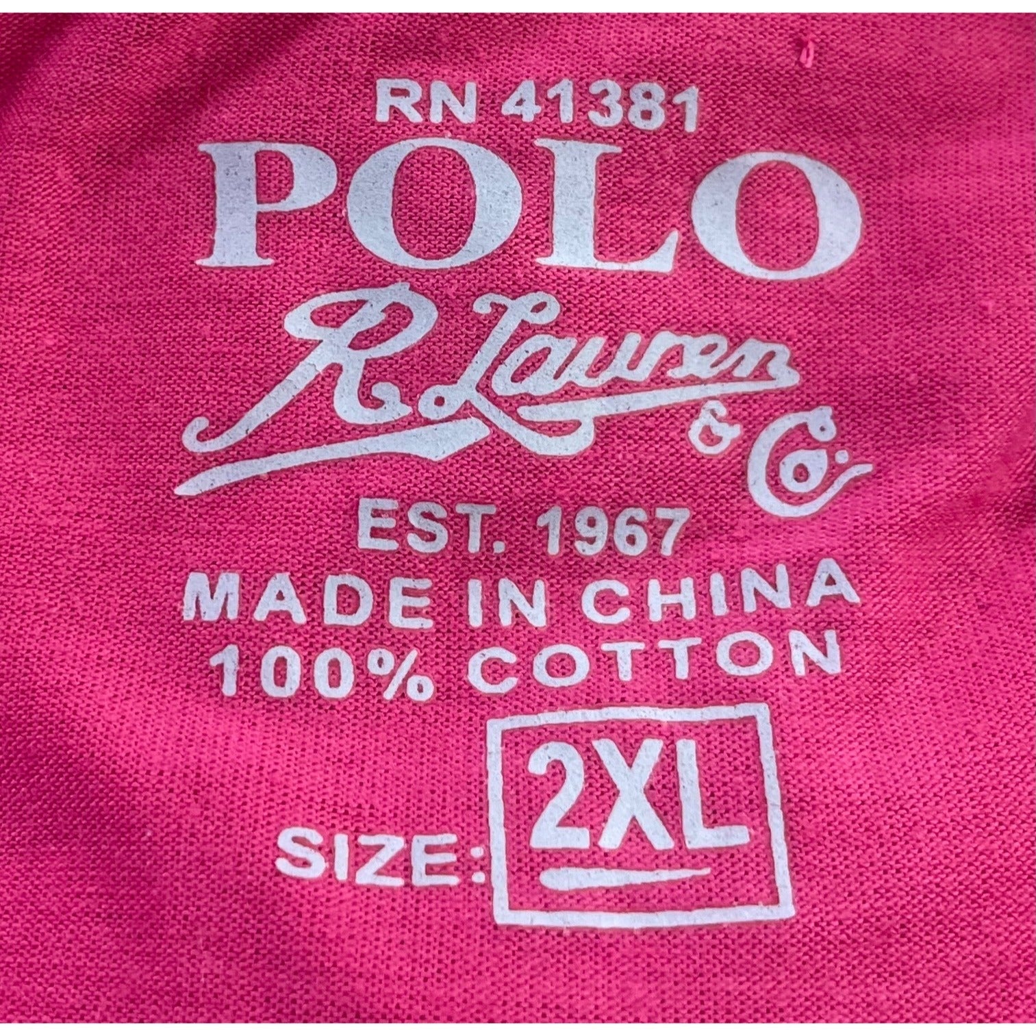 NWOT Polo Ralph Lauren Women's Size 2XL V-Neck Fuchsia/Purple Graphic T-Shirt