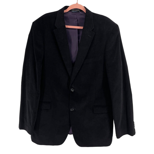 Tommy Hilfiger Men’s 44L Black Corduroy Blazer W/ Shoulder Pads