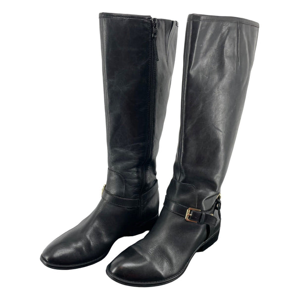 Ralph Lauren Women's Size 6.5 Black Knee-High Leather Riding Boots