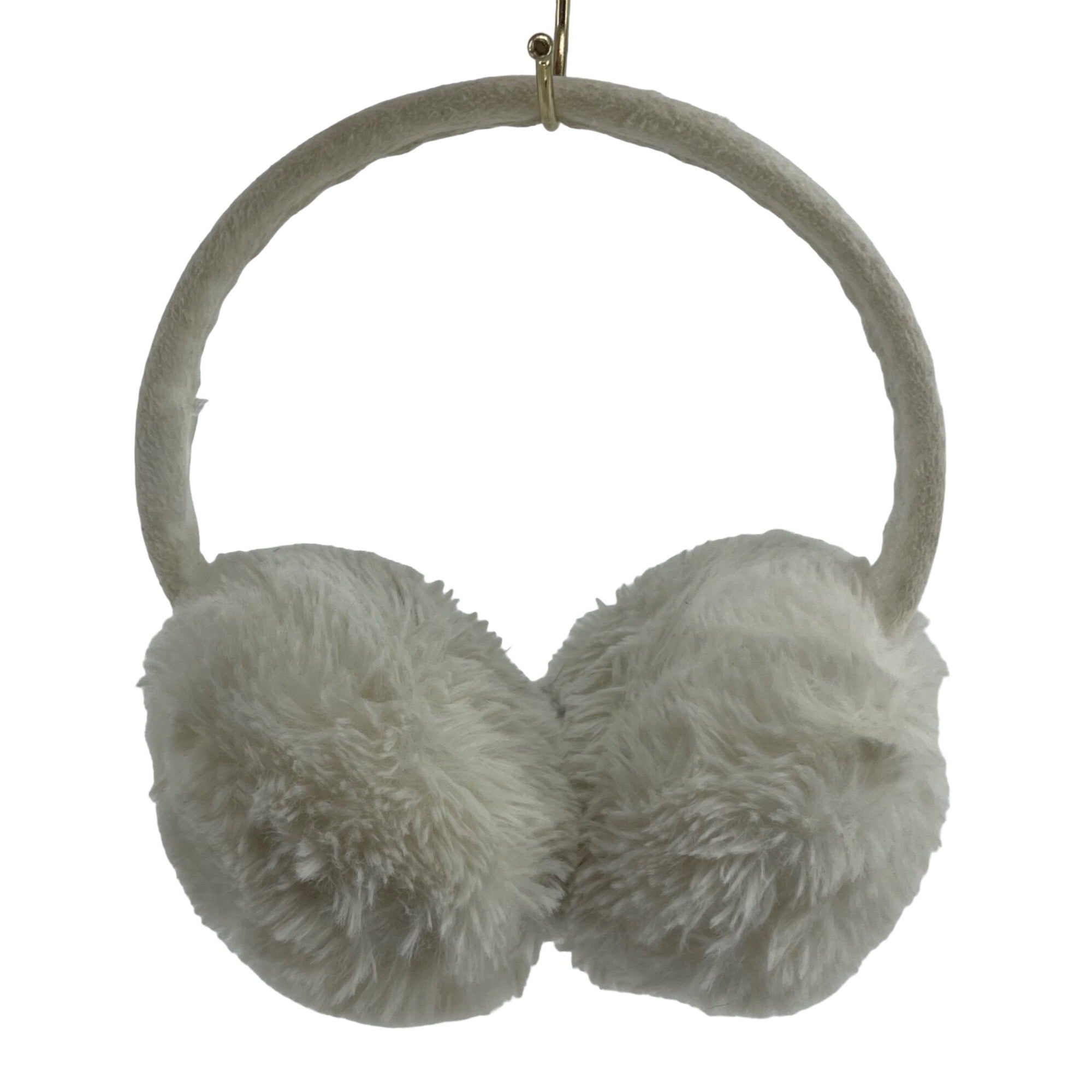 H&M Divided Women's White Faux Fur Fuzzy Winter Earmuffs