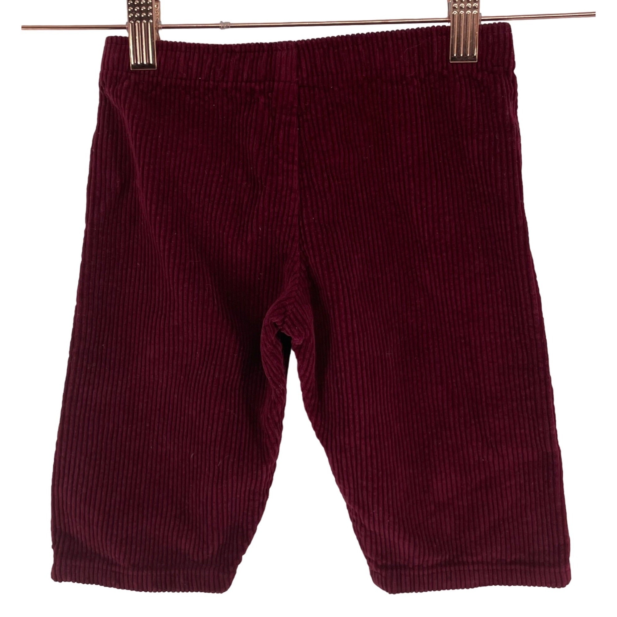 Girl's Baby Size 6-12 Months Burgundy Corduroy Straight-Leg Pants