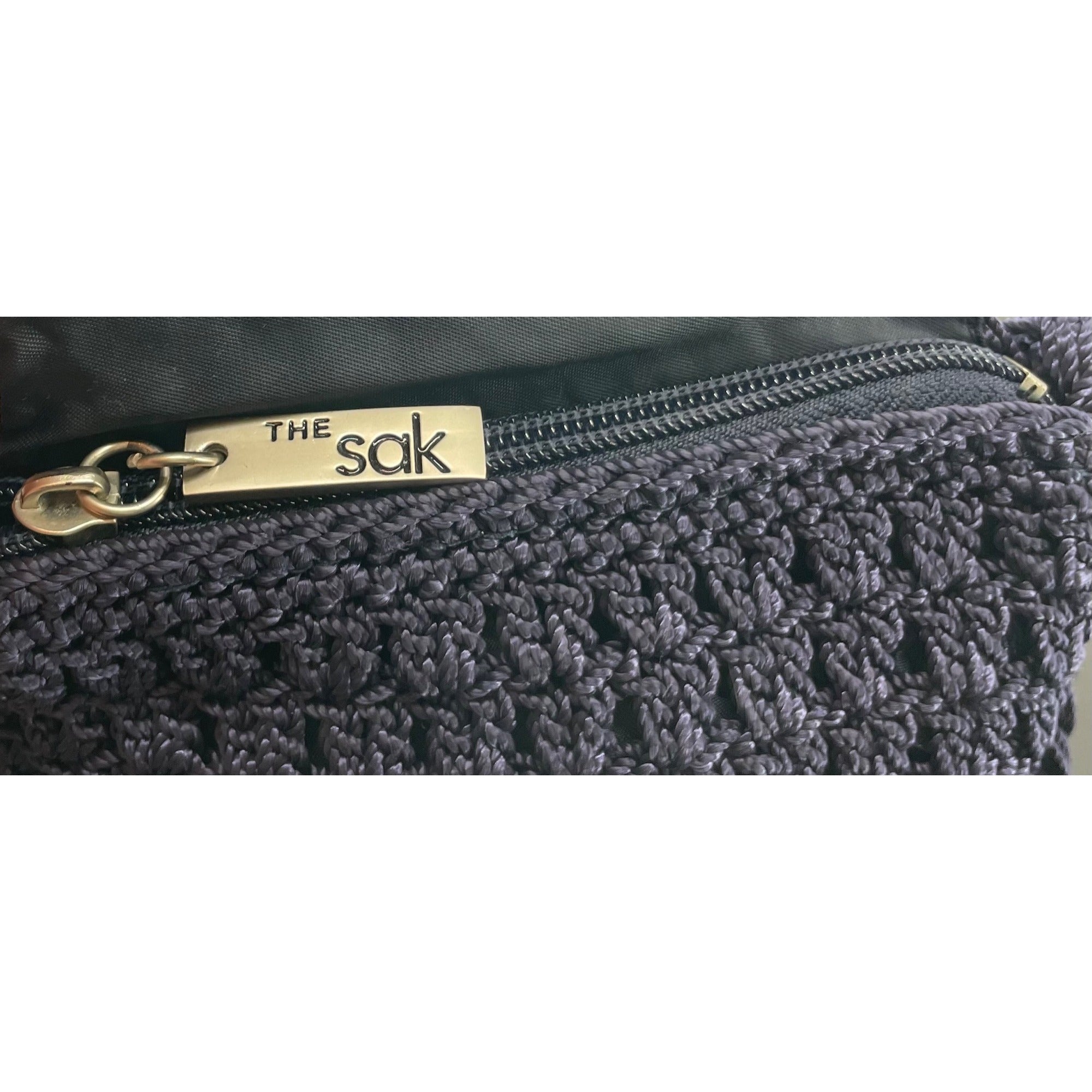 The Sak Women's Small Navy Blue Crochet Shoulder Bag Purse