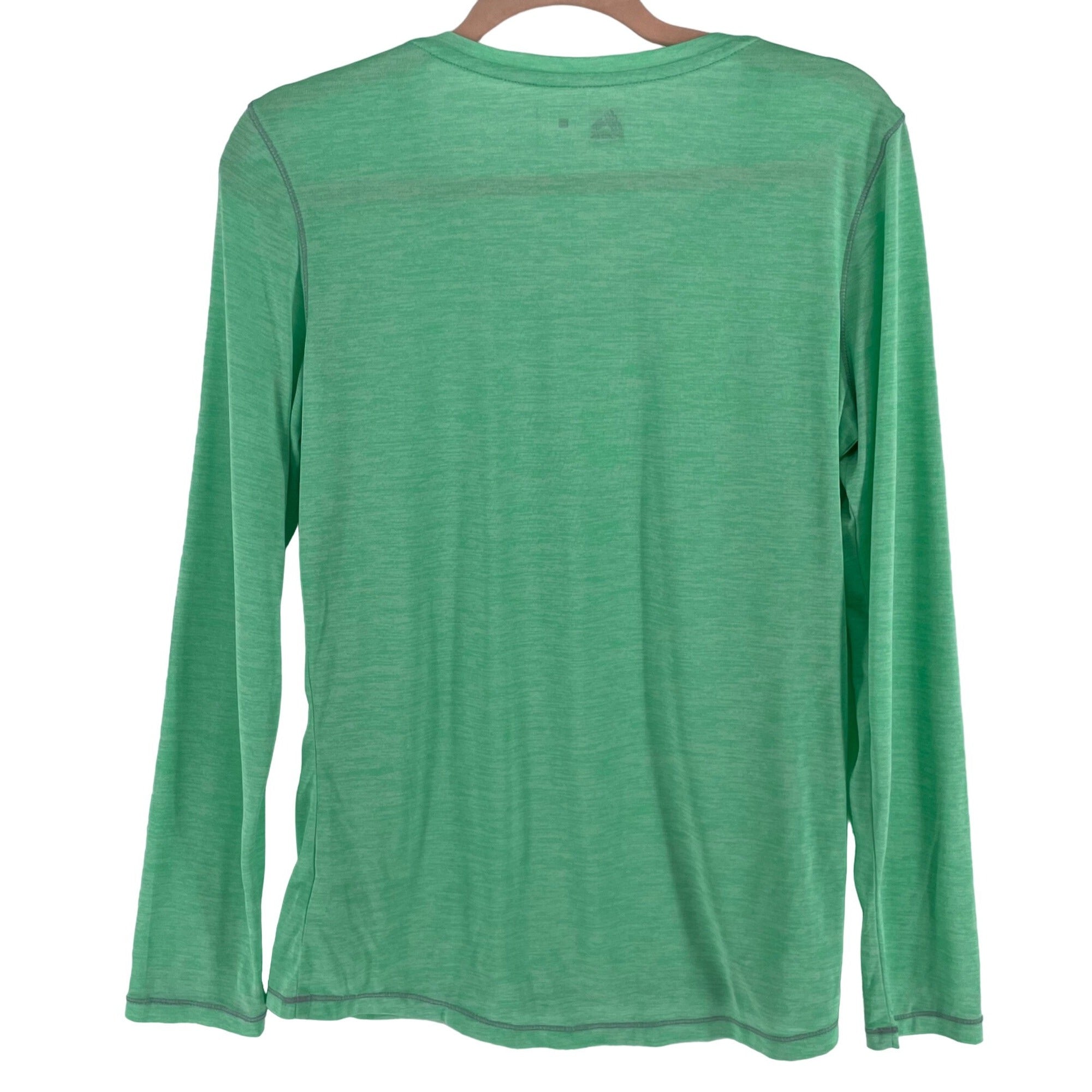 RBX Women's Size Large Seafoam/Mint Green V-Neck Long-Sleeved Workout Top