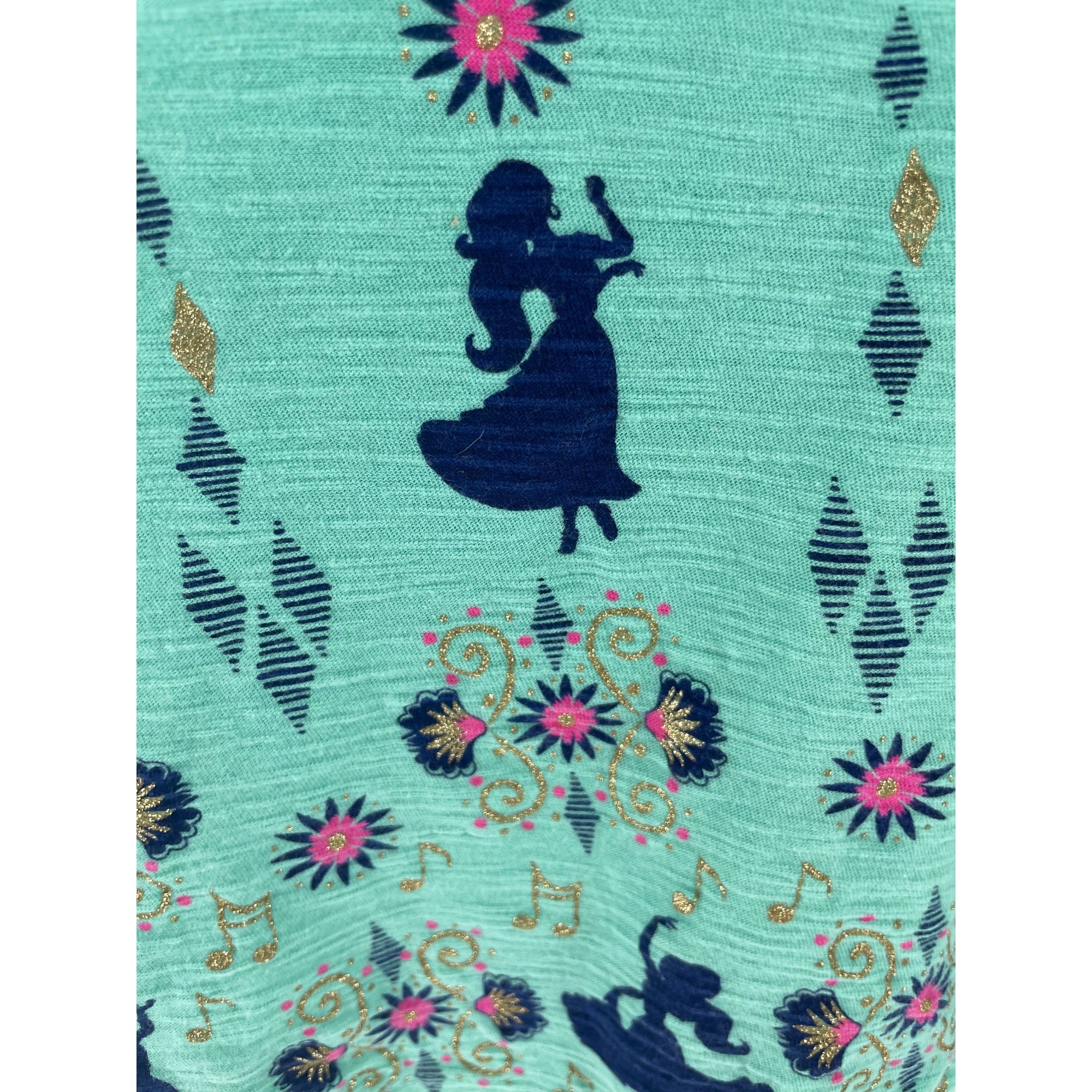 Disney Jumping Beans Girl's Size 6 Teal/Multi-Colored A-Line Dress