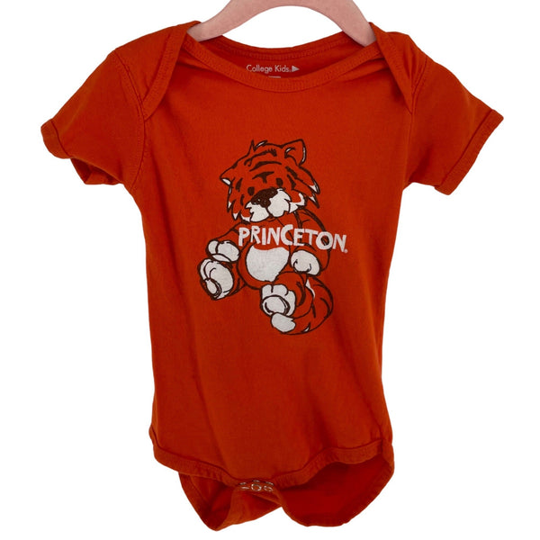 College Kids Boy's Size 18 Months Orange Princeton Tigers Graphic Onesie