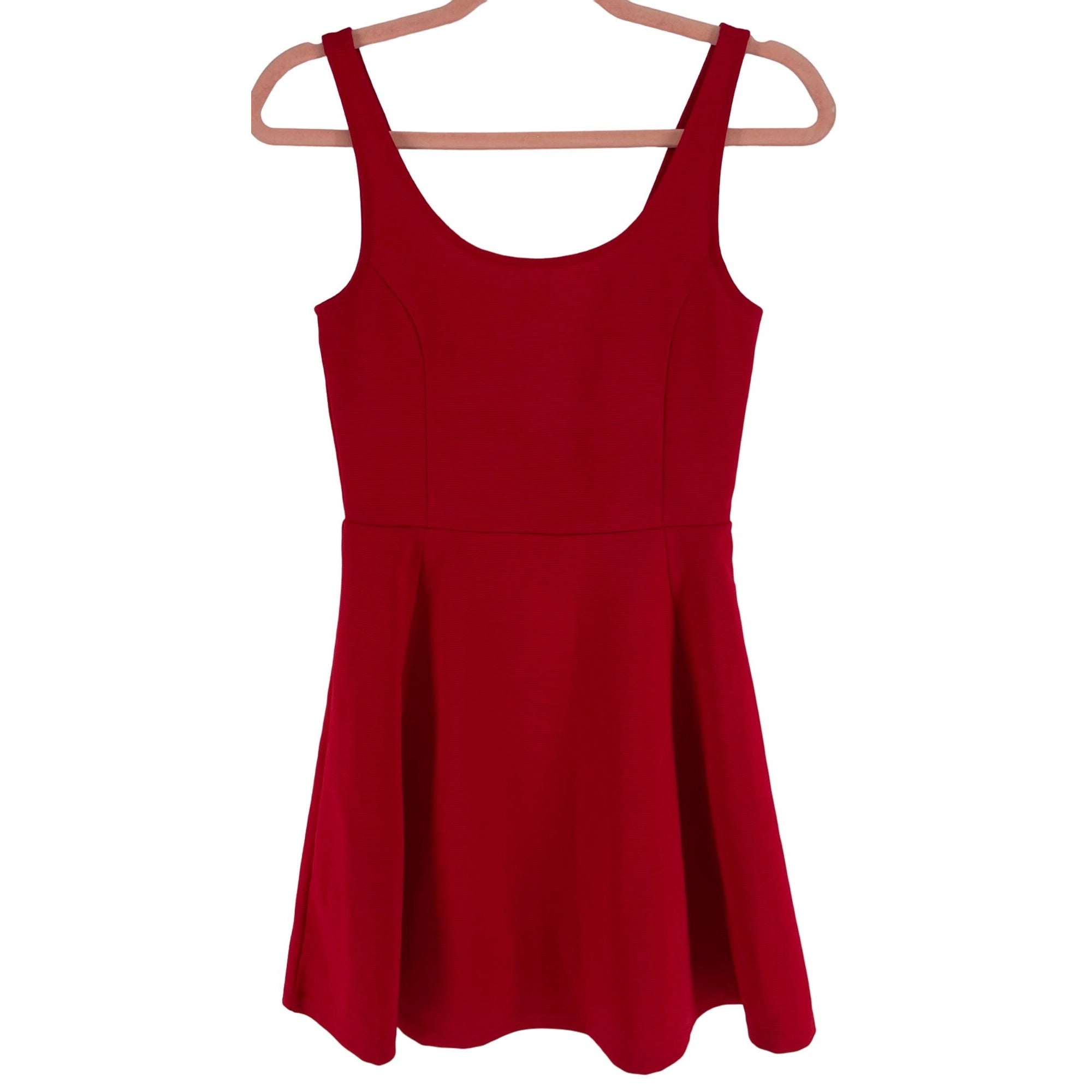 H&M Women's Size 6 Red Sleeveless A-Line Basic Summer Dress