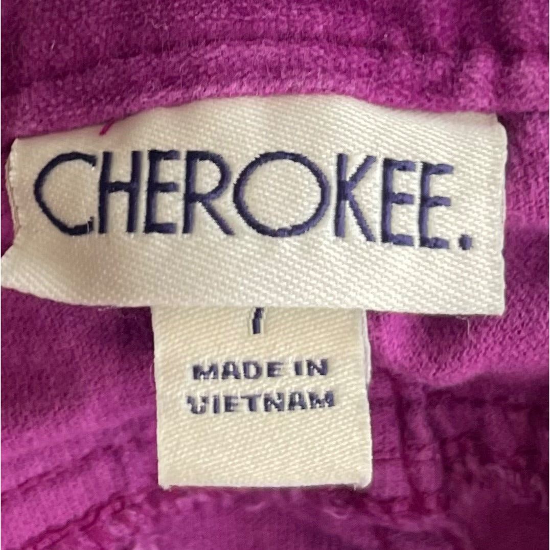 Cherokee Girl's Size 7 Magenta Purple Corduroy Long Skinny Pants