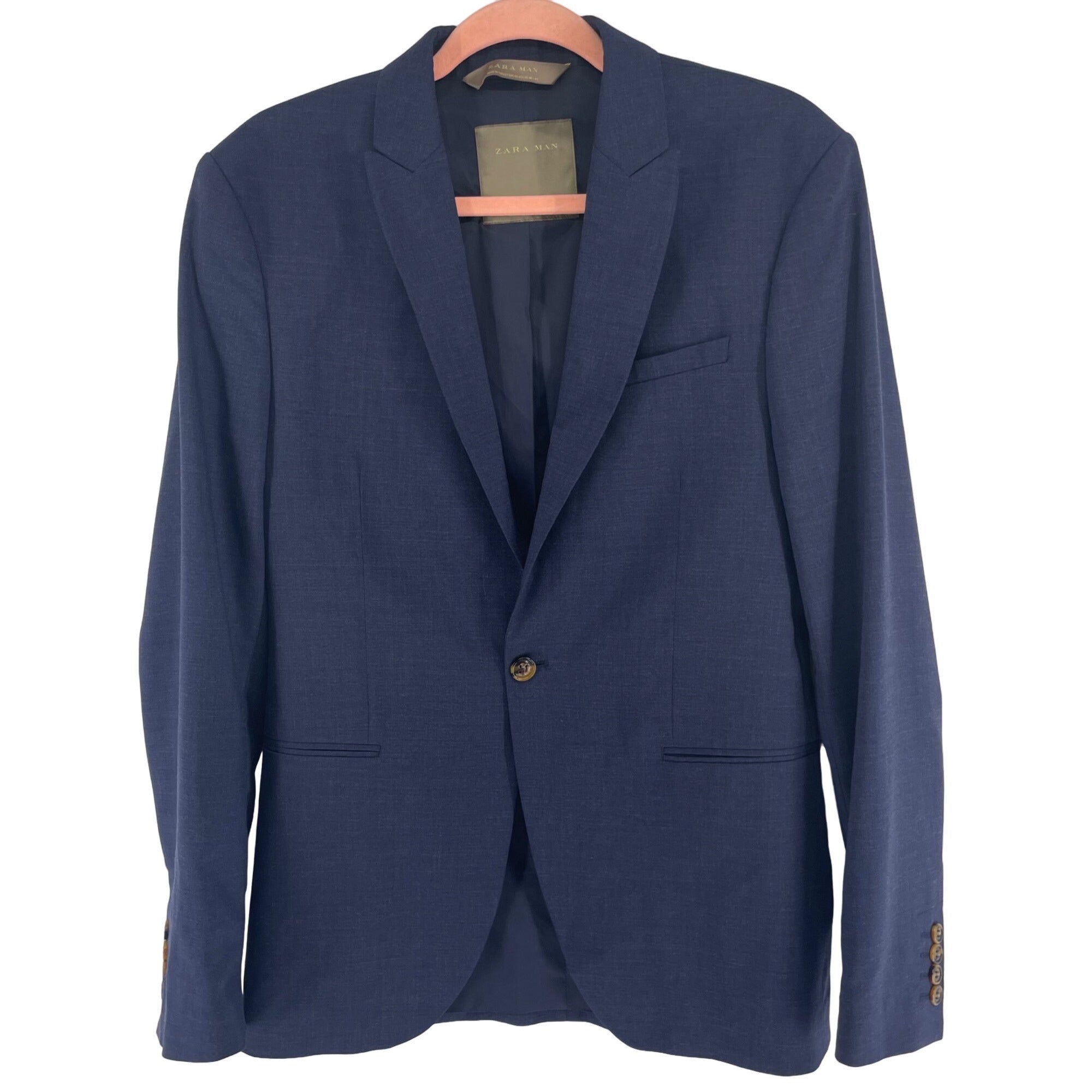 Zara Man Men's Size Small 27S Navy Blue Formal Blazer