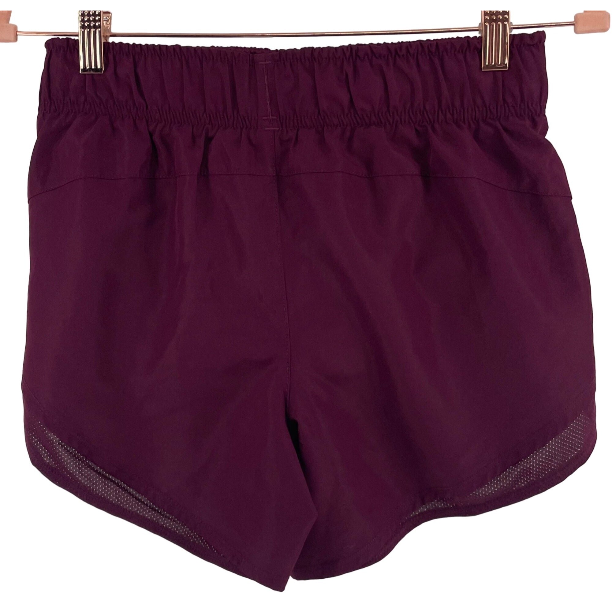 Athletic Works Women's Size XS (0-2) Burgundy/Maroon Athletic Elastic Waist Shorts