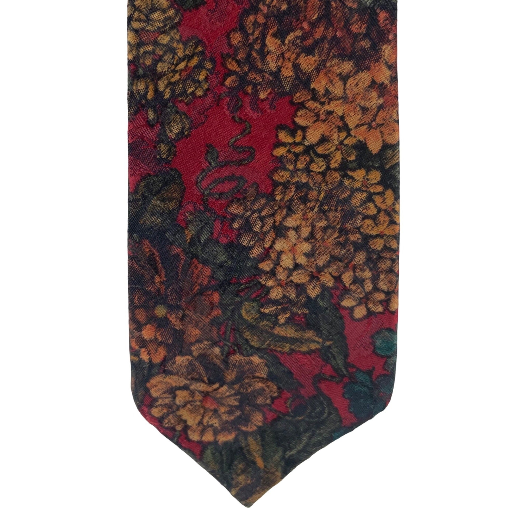 NWOT Men's Red, Green, Orange & Gold Fall Motif Dress Tie