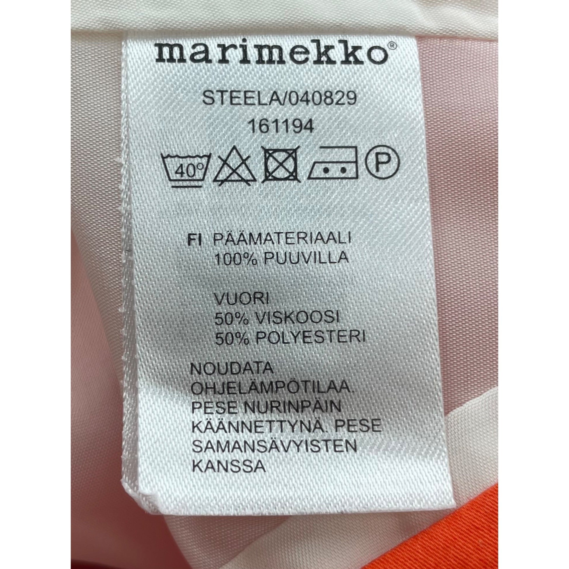 NWOT Marimekko Women's Size 34 (XS) Orange & White Sleeveless Polka Dot Dress