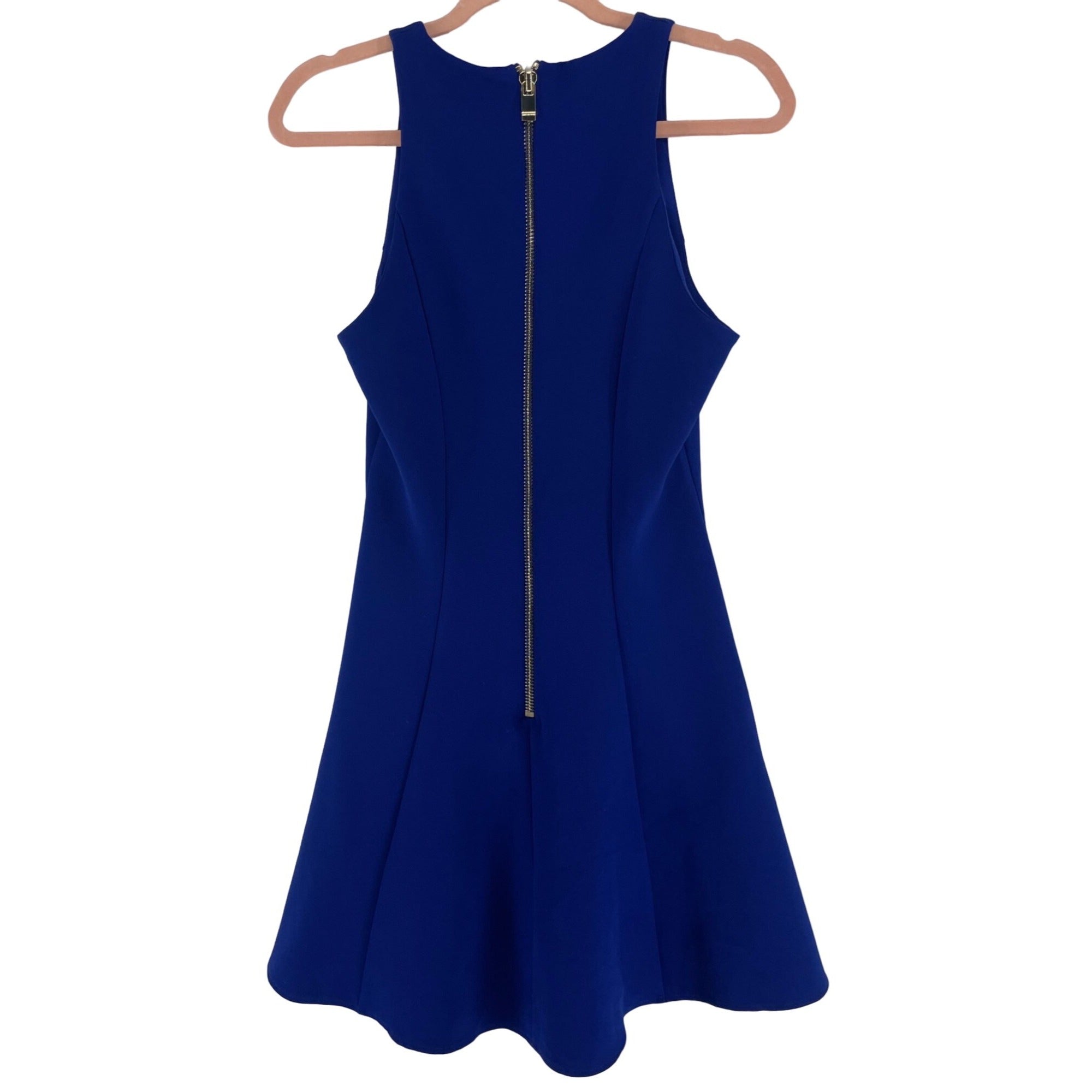 River Island Women's Size 10 Cobalt Blue Sleeveless Pleated A-Line Dress