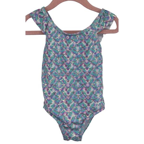 Primark Baby Girl's Size 12/18 Months Multi-Colored Fish Scale Swimsuit