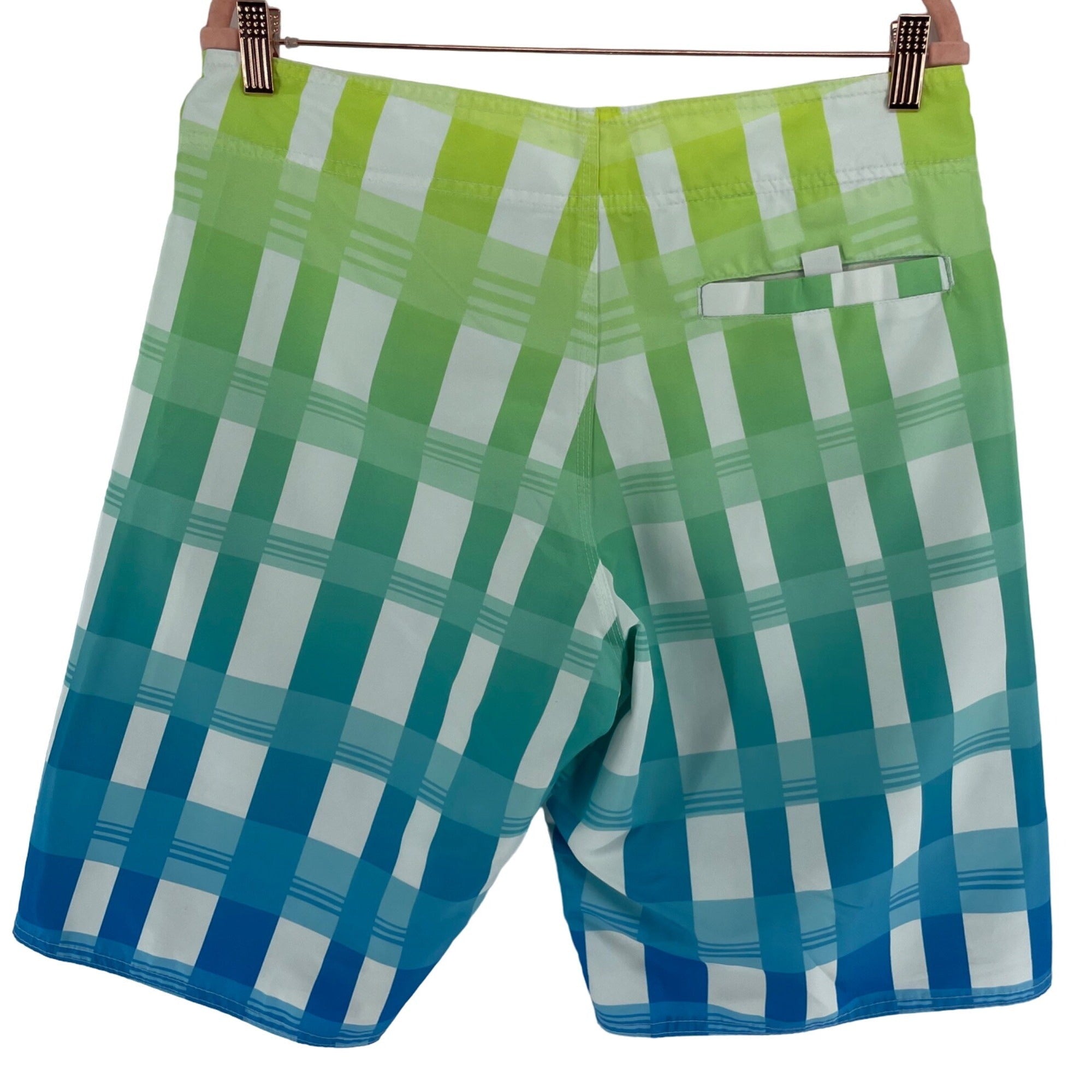 Jeito Brasileiro Men's Size Large Blue/Green/White Board Shorts