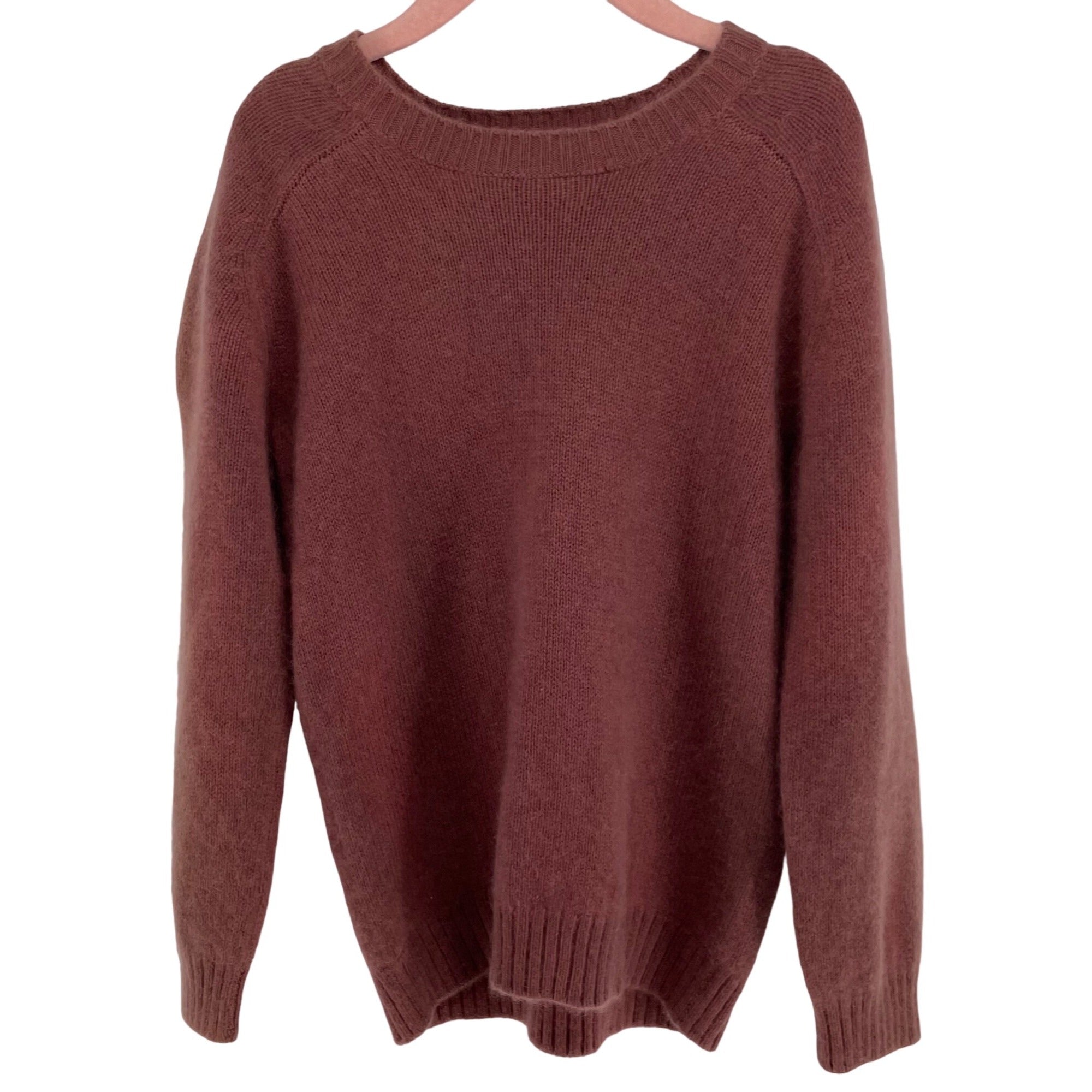 Land's End Girl's Size Medium (5-6) Burgundy Cashmere Crew Neck Sweater