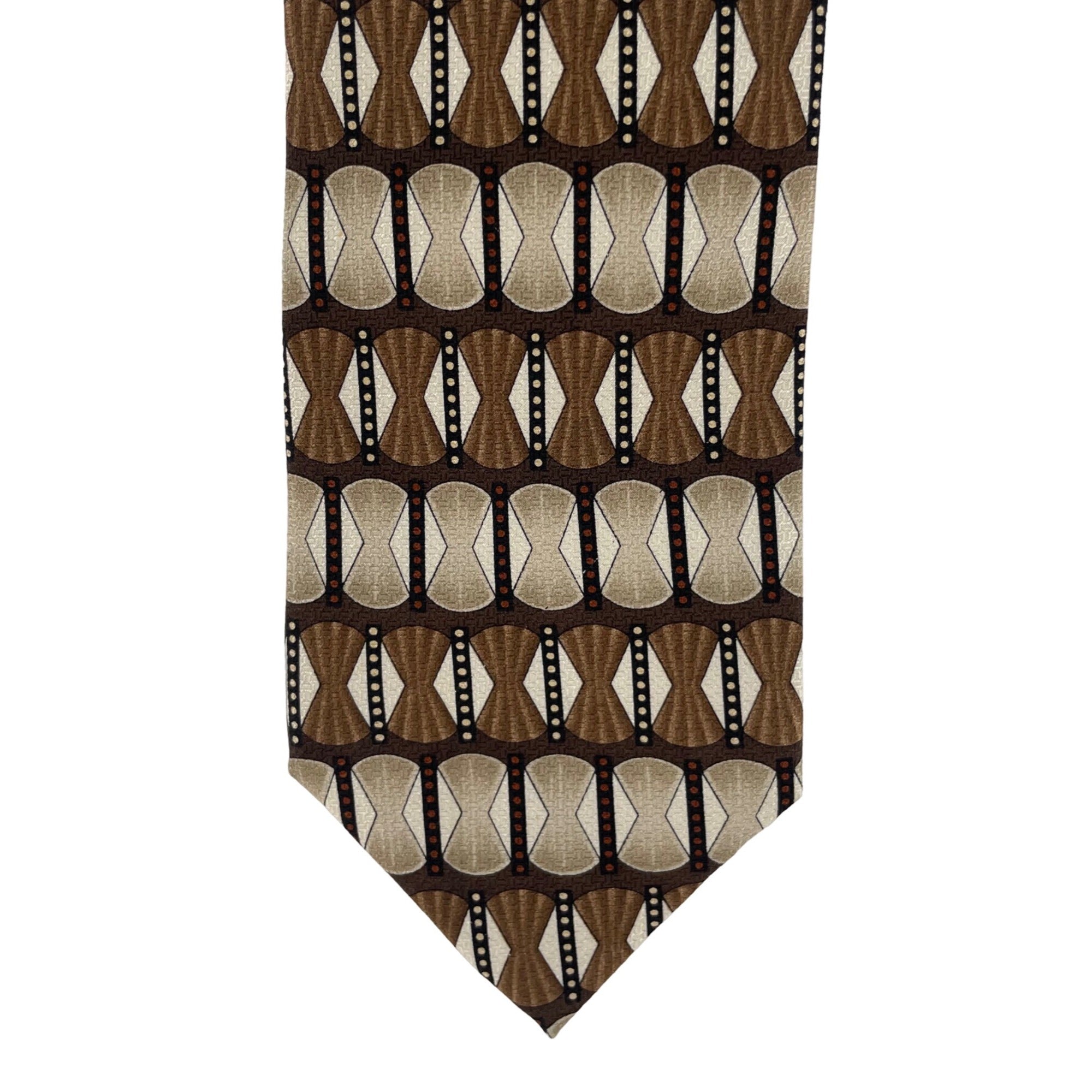 Monterrey Bay Men's Brown & Tan Silk Dress Tie