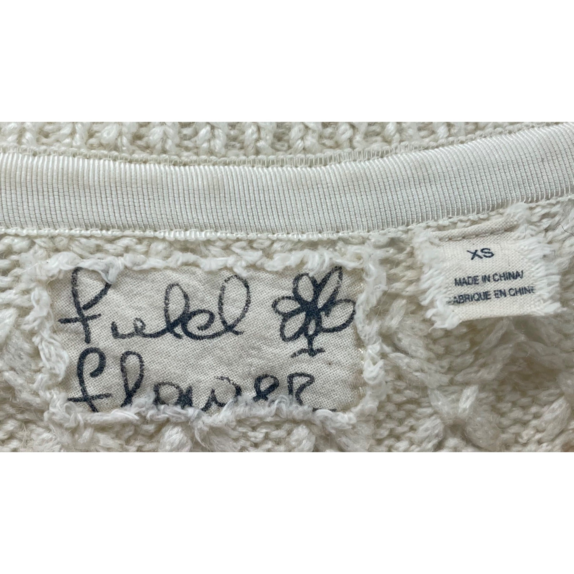 Field Flower Women’s XS Cream Crew Neck Sweater