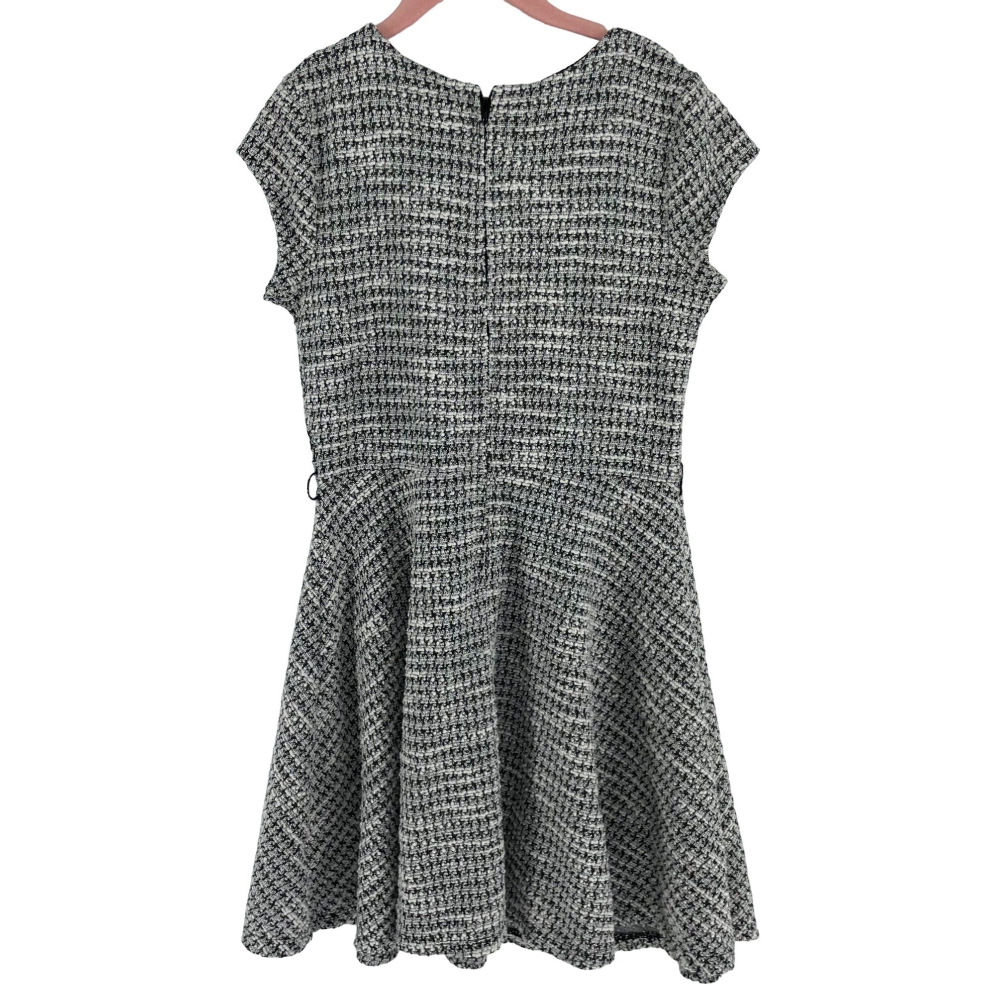 Place Girl's Size Large (10-12) Grey/White Sparkly Tweed A-Line Dress