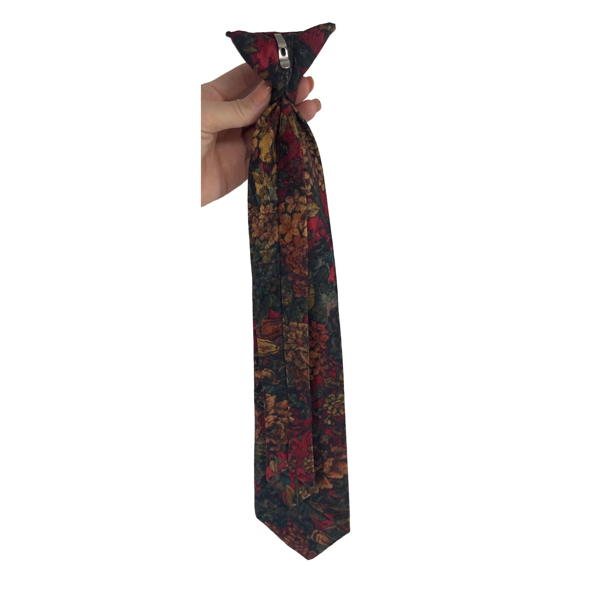 NWOT Men's Red, Green, Orange & Gold Fall Motif Dress Tie