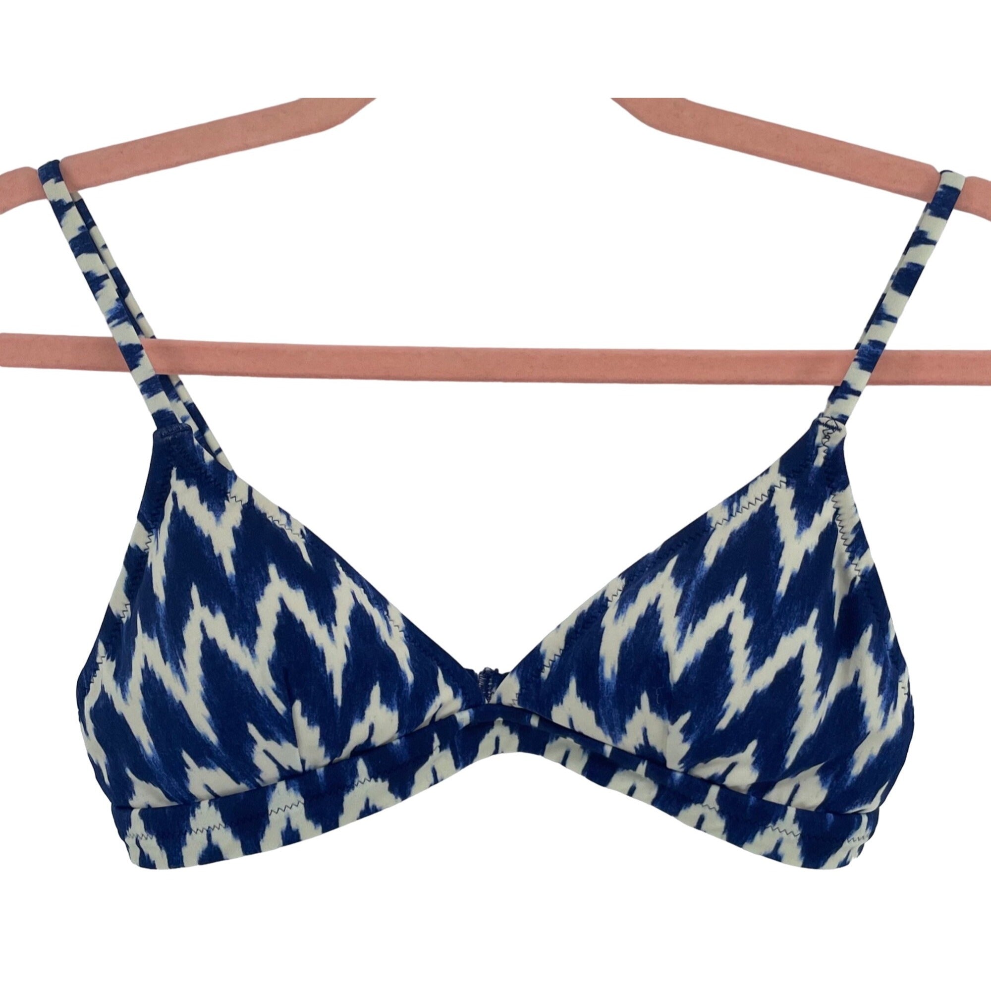 J. Crew Women's Size XS Navy Blue & White Bikini Swimsuit Top