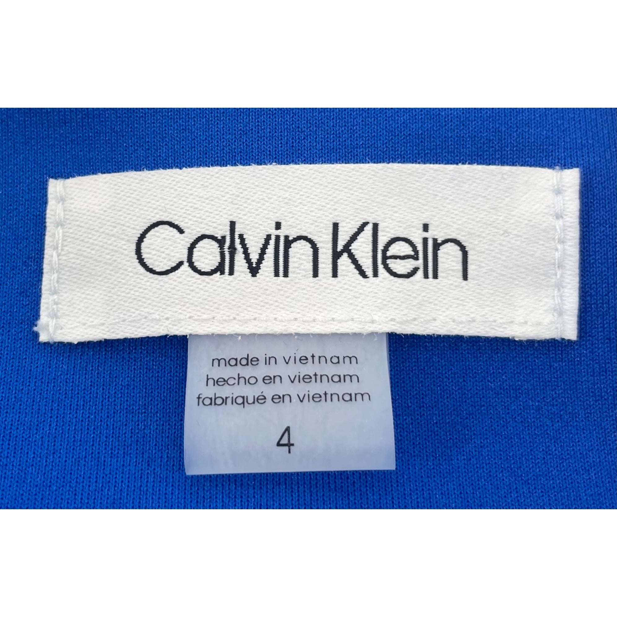 NWT Calvin Klein Women's Size 4 Cobalt Blue Sleeveless Sheath Dress