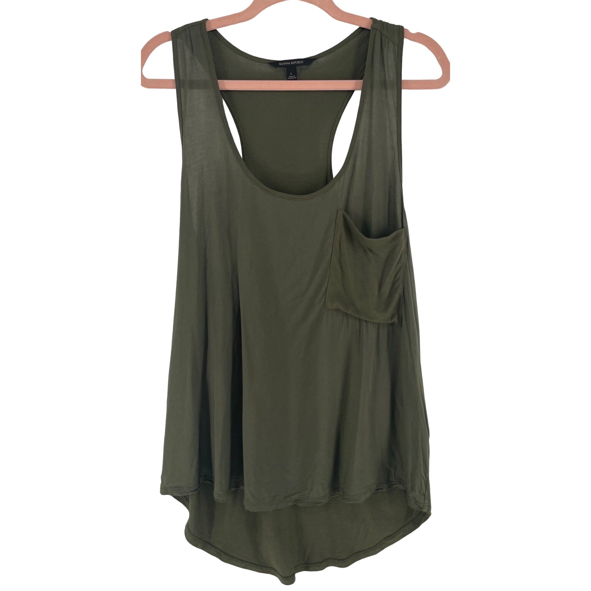 Banana Republic Women's Size Large Khaki/Olive Green Tank Top