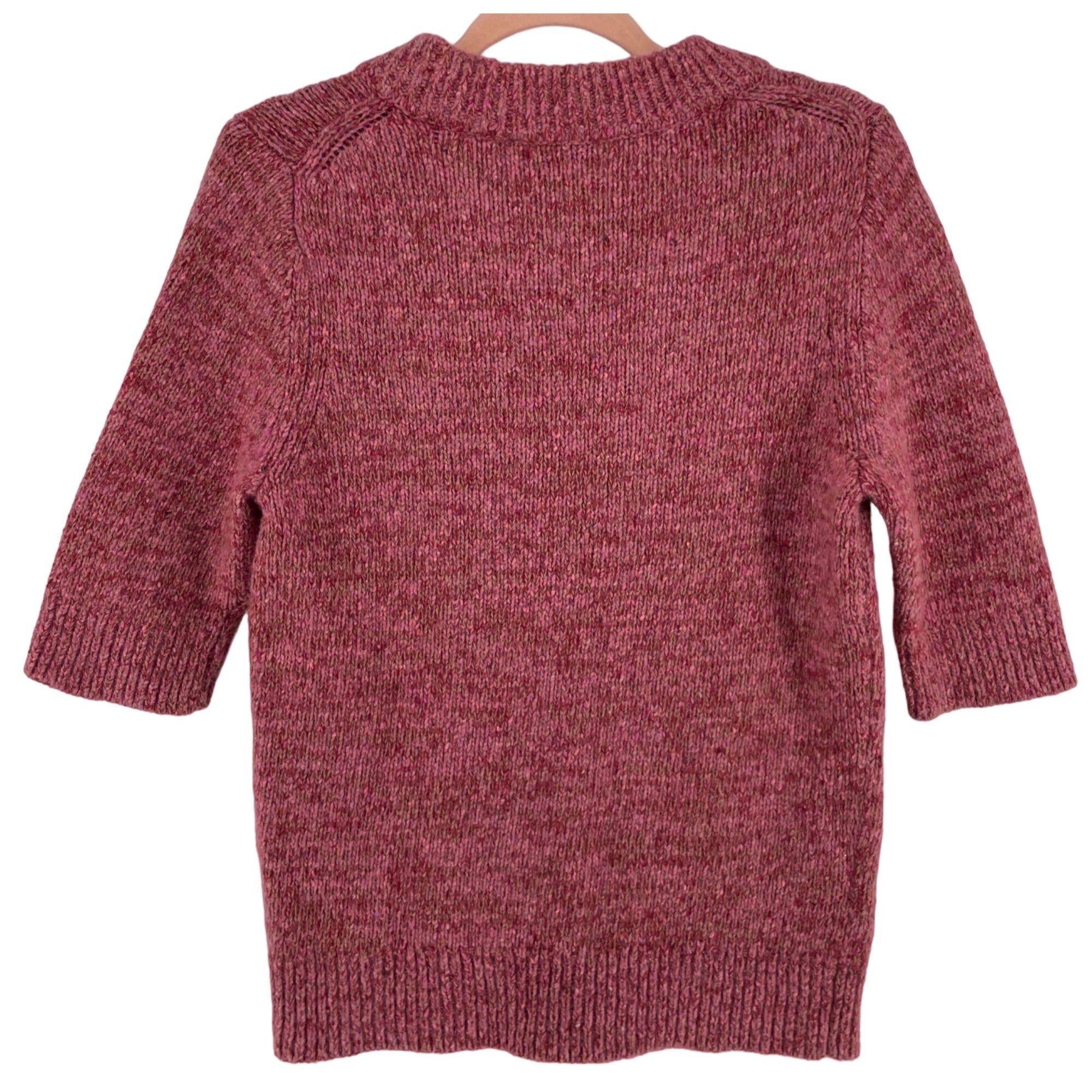 Ann Taylor Women's Size Large Mauve Pink Knit Wool Blend Sweater