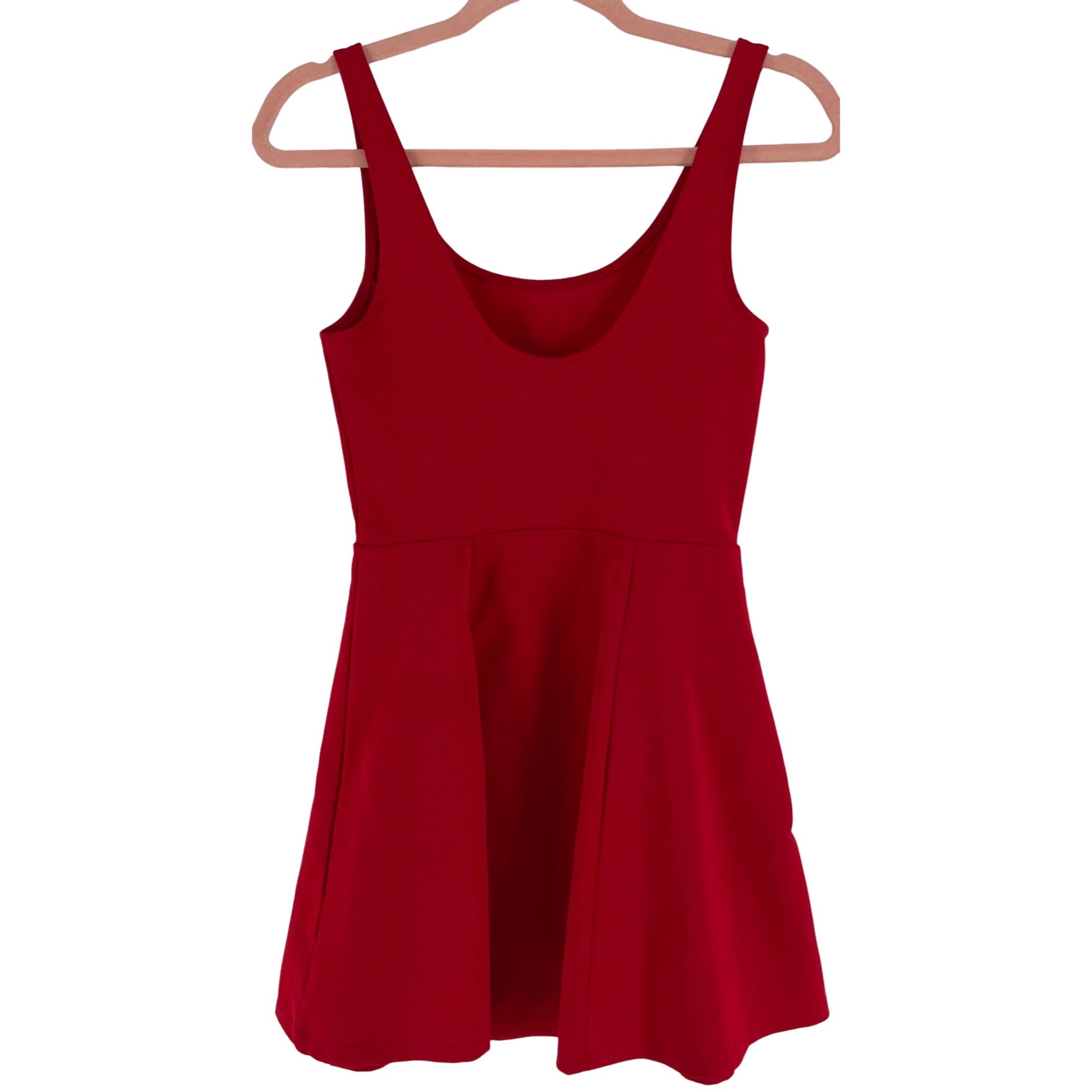 H&M Women's Size 6 Red Sleeveless A-Line Basic Summer Dress