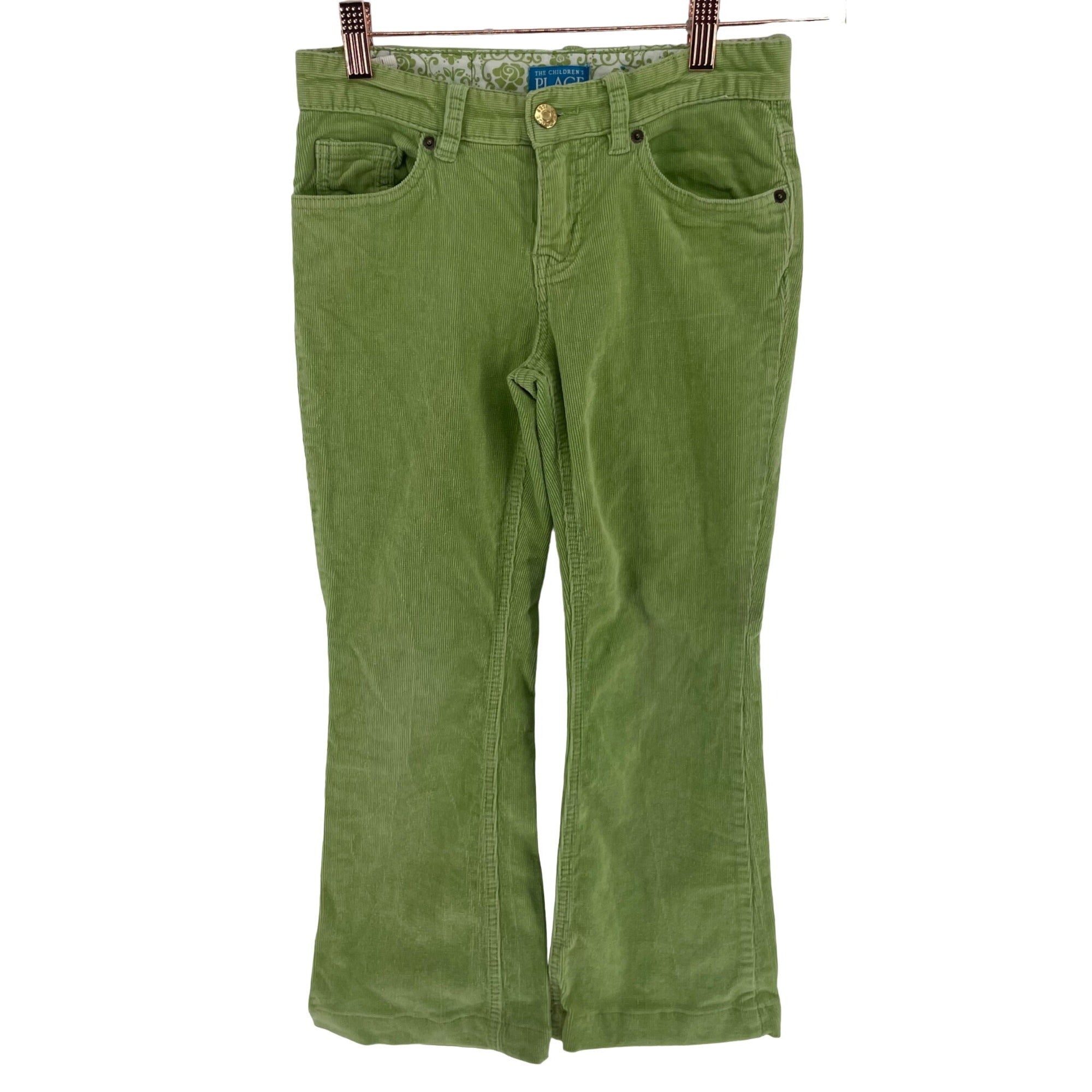 The Children's Place Girl's Size 10 Lime Green Corduroy Flared Pants