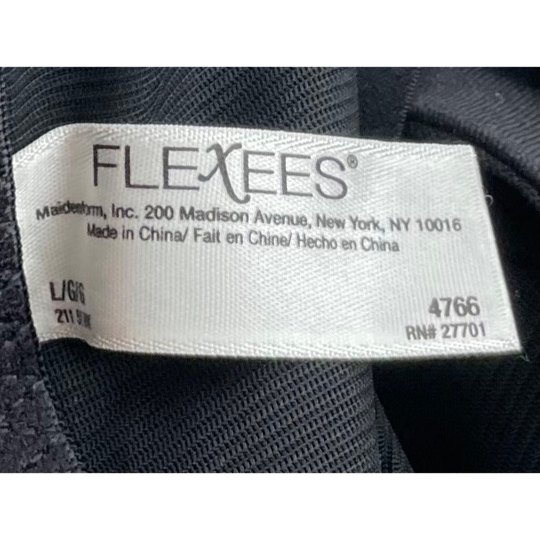 Flexees Women's Size Large Black Spaghetti Strap Padded Bra Exercise Tank Top