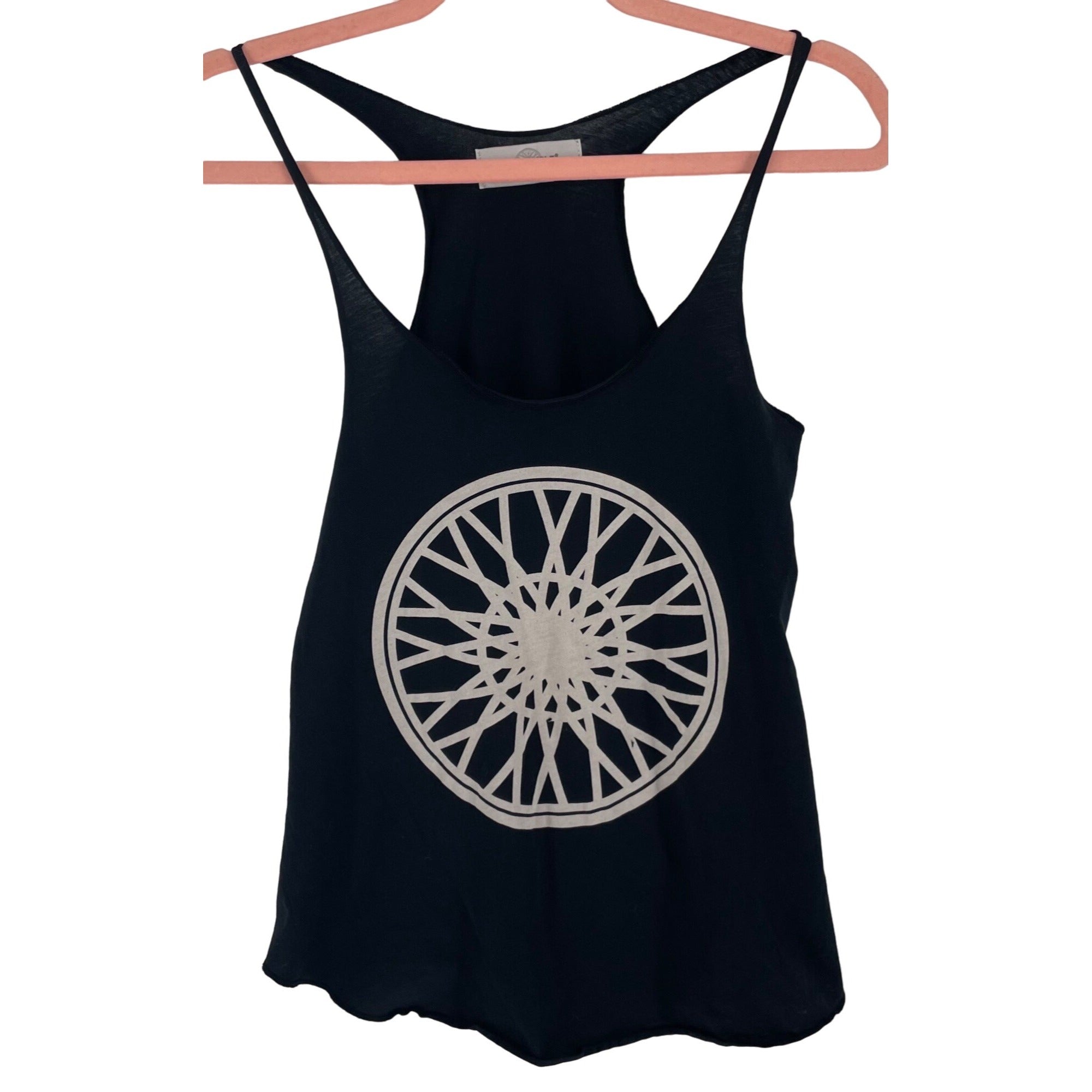 Soul Cycle Women's Size XS Black/White Spaghetti Strap Tank Top