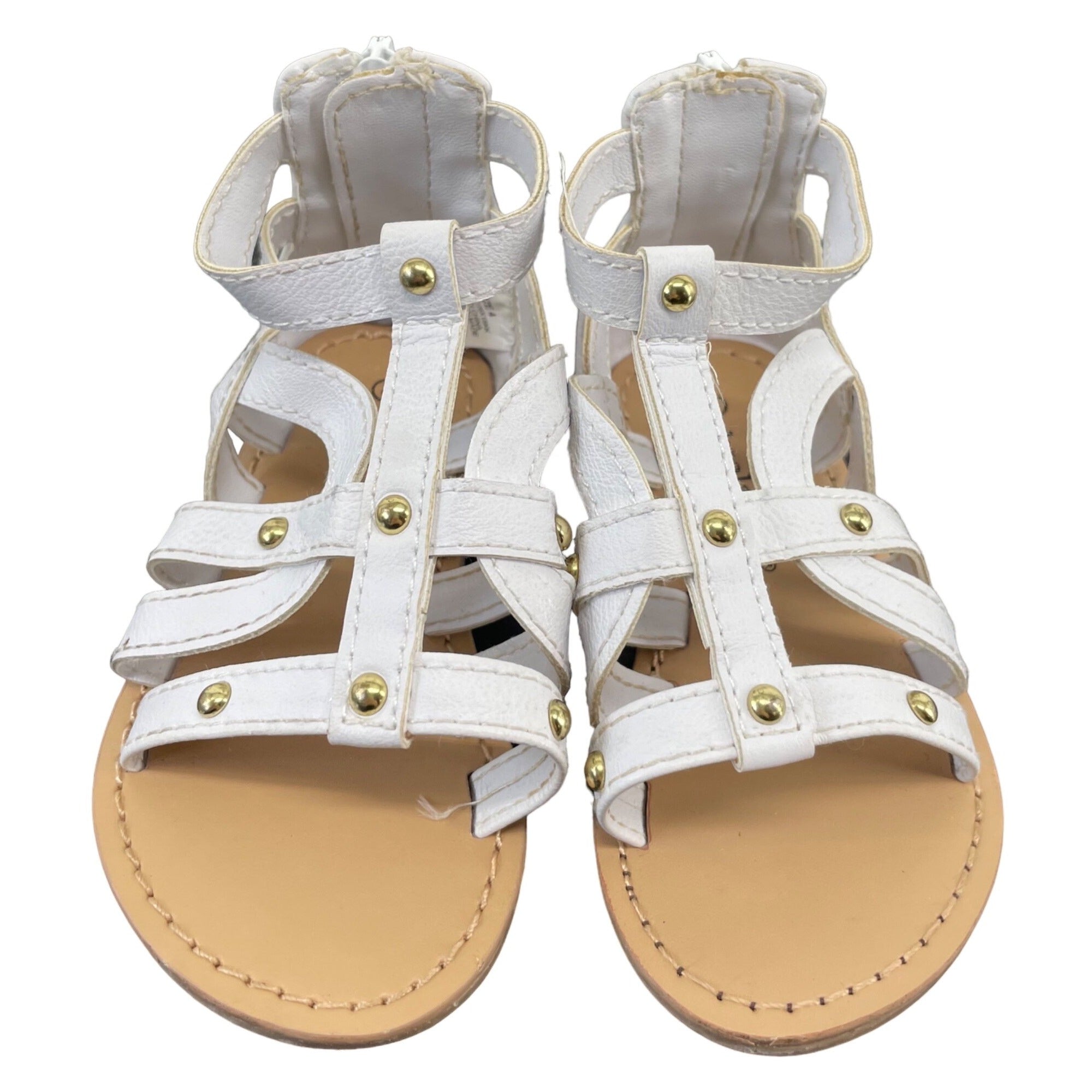 Koala Kids Girl's Size 4 White Flat Sandals