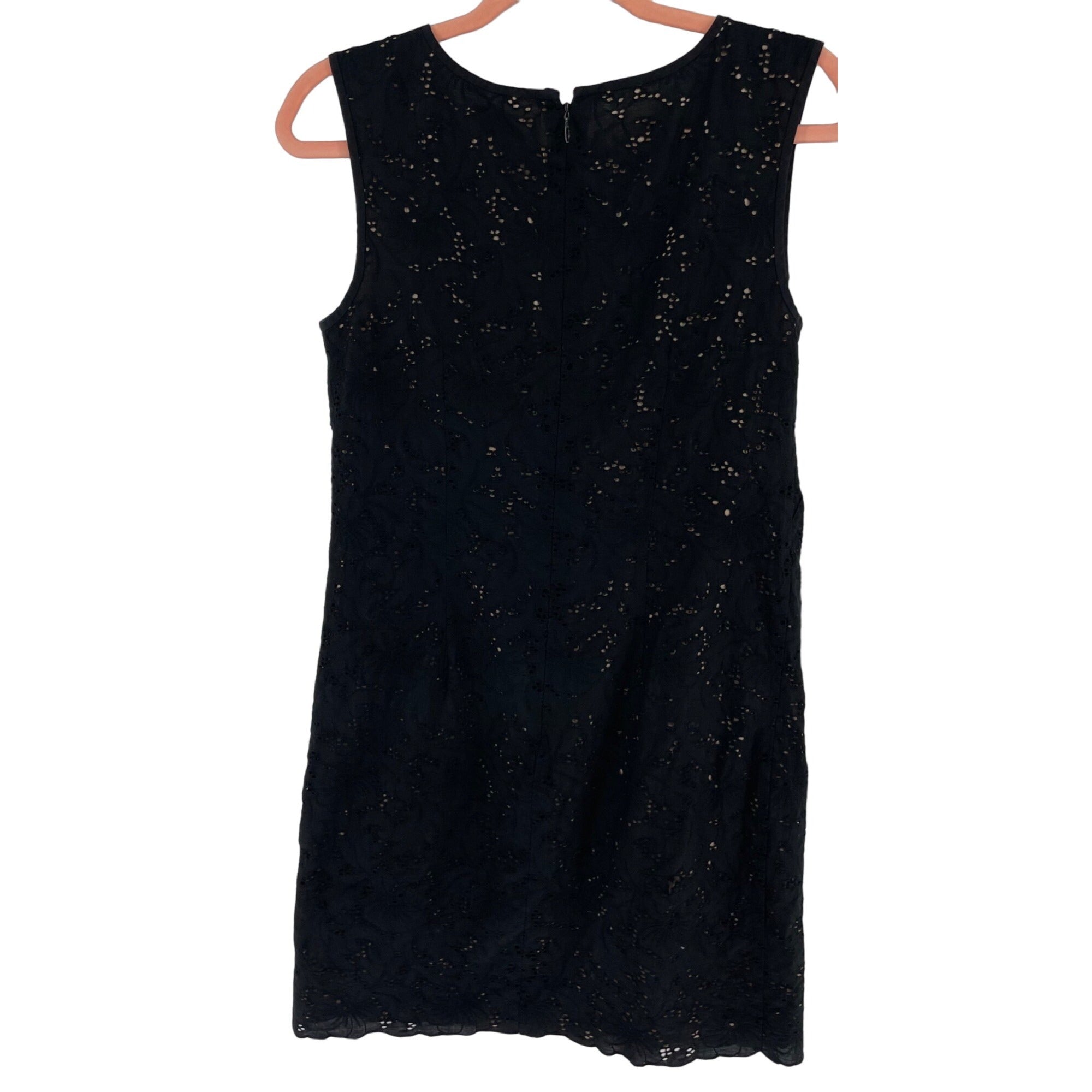 LOFT Women's Size 4 Black Floral Lace Sleeveless Summer Dress