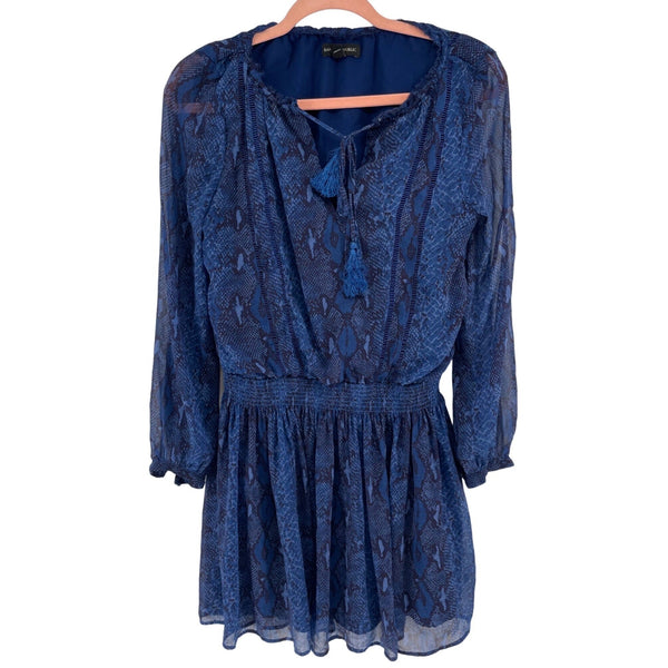 Banana Republic Women's Size XS Blue Snakeskin Print Dress