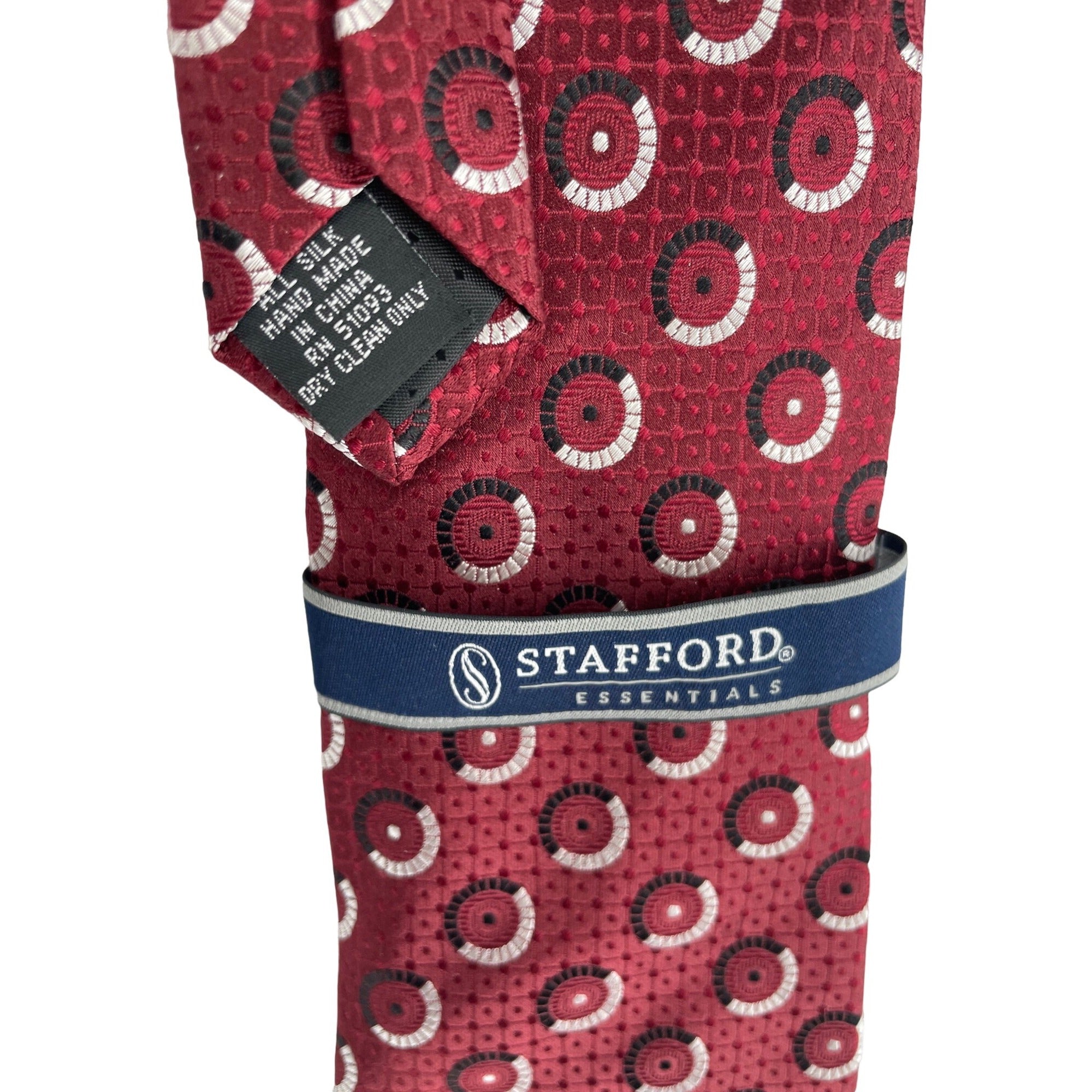 NWT Stafford Men's Wine-Colored Silk Dress Tie